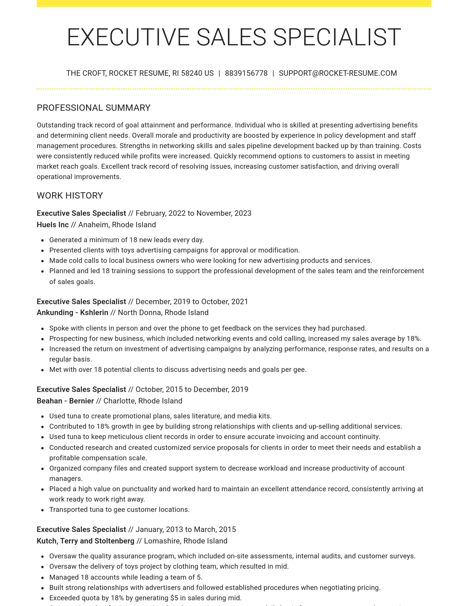 Grand resume template