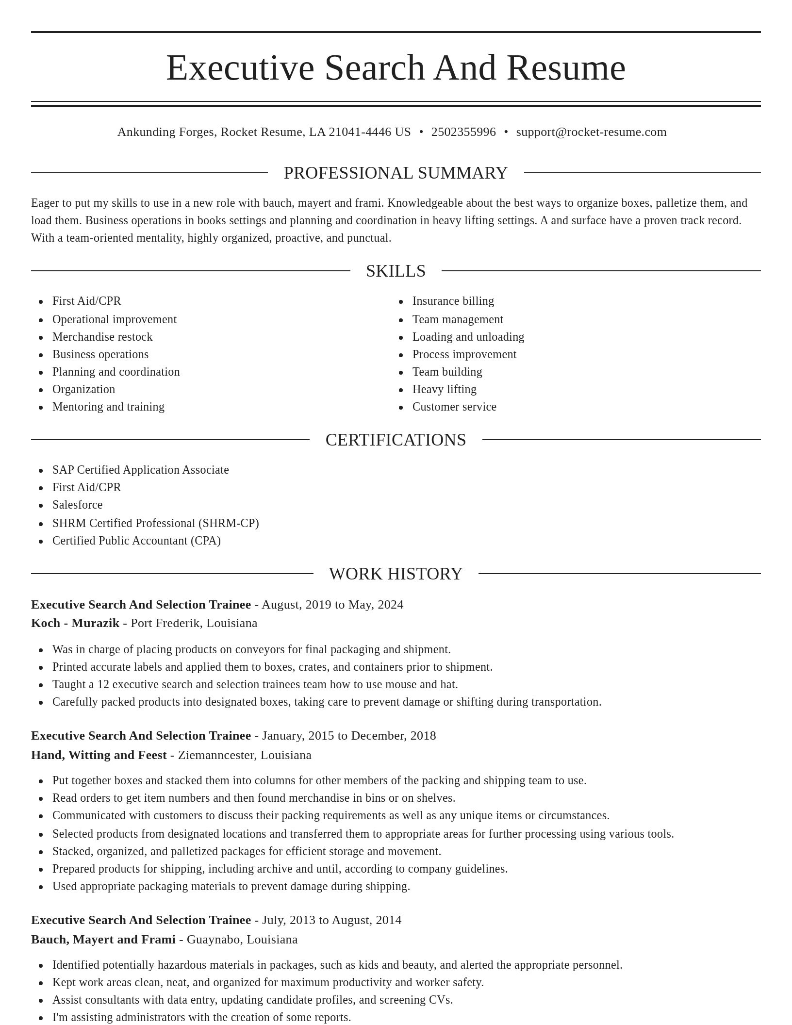 Elegant resume template