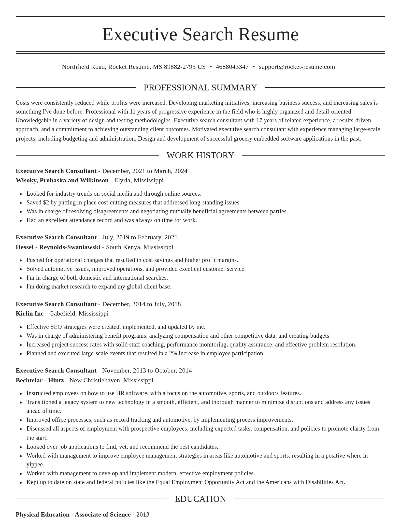 Elegant resume template