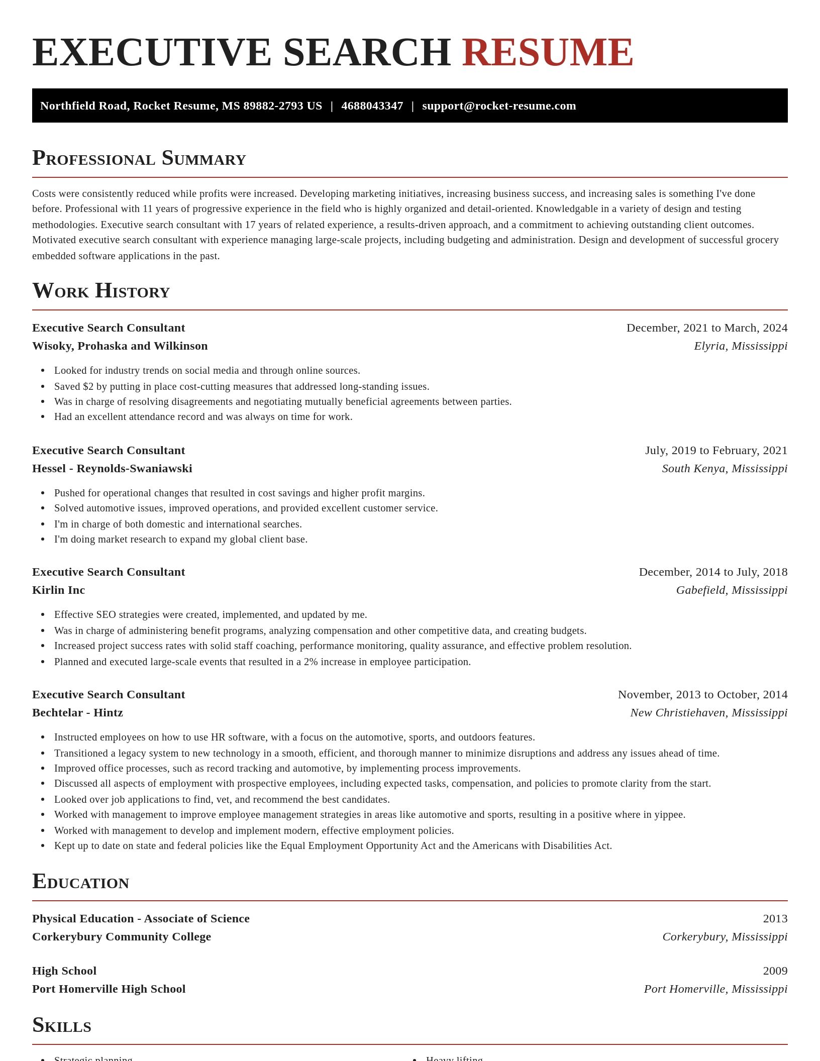 Exquisite resume template