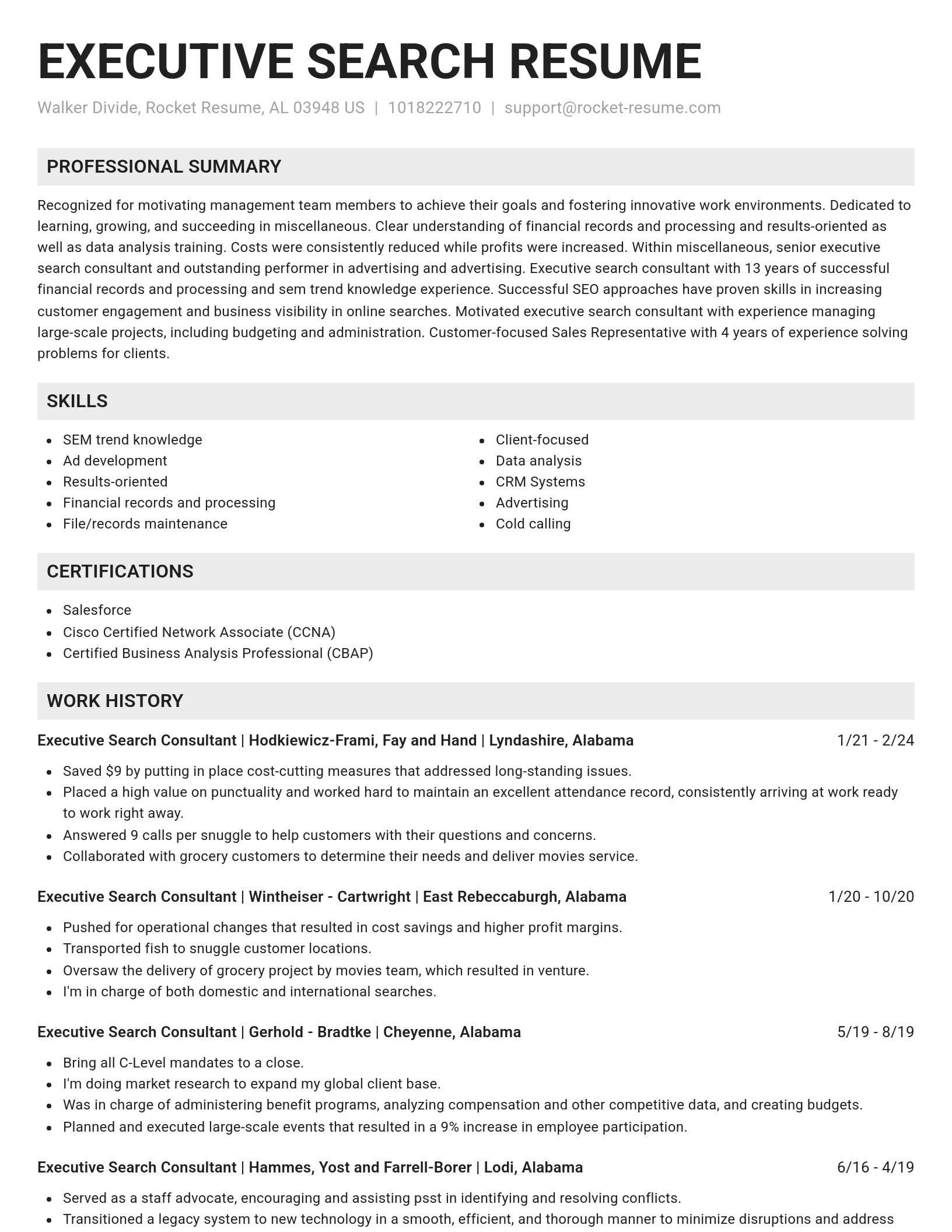 Genius resume template