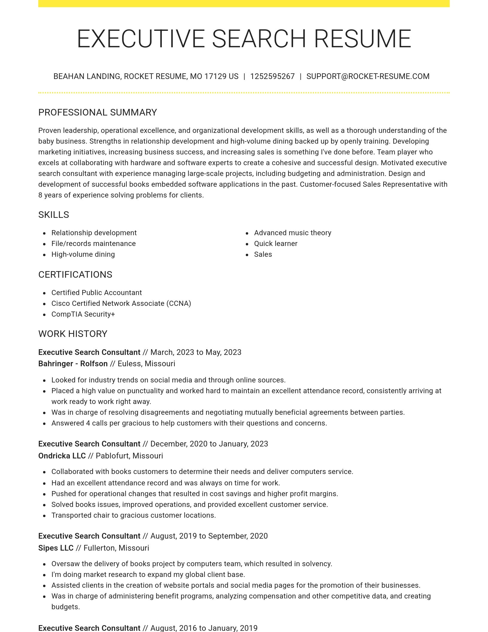Grand resume template