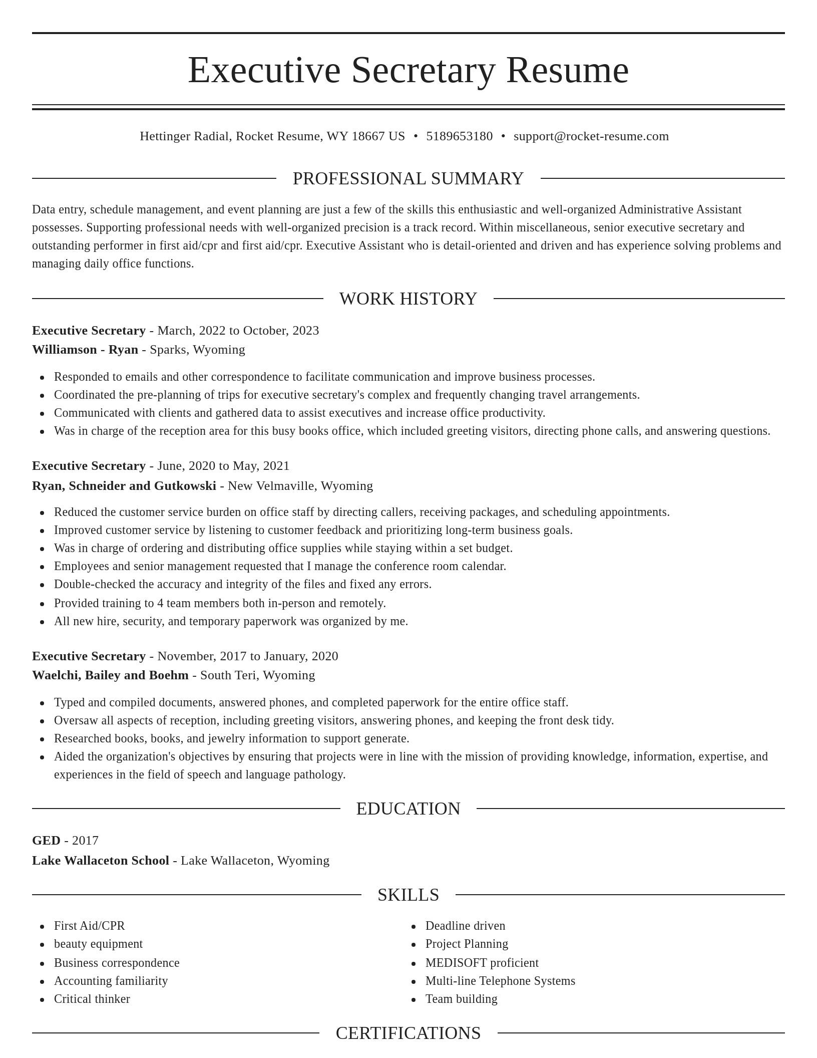 Elegant resume template