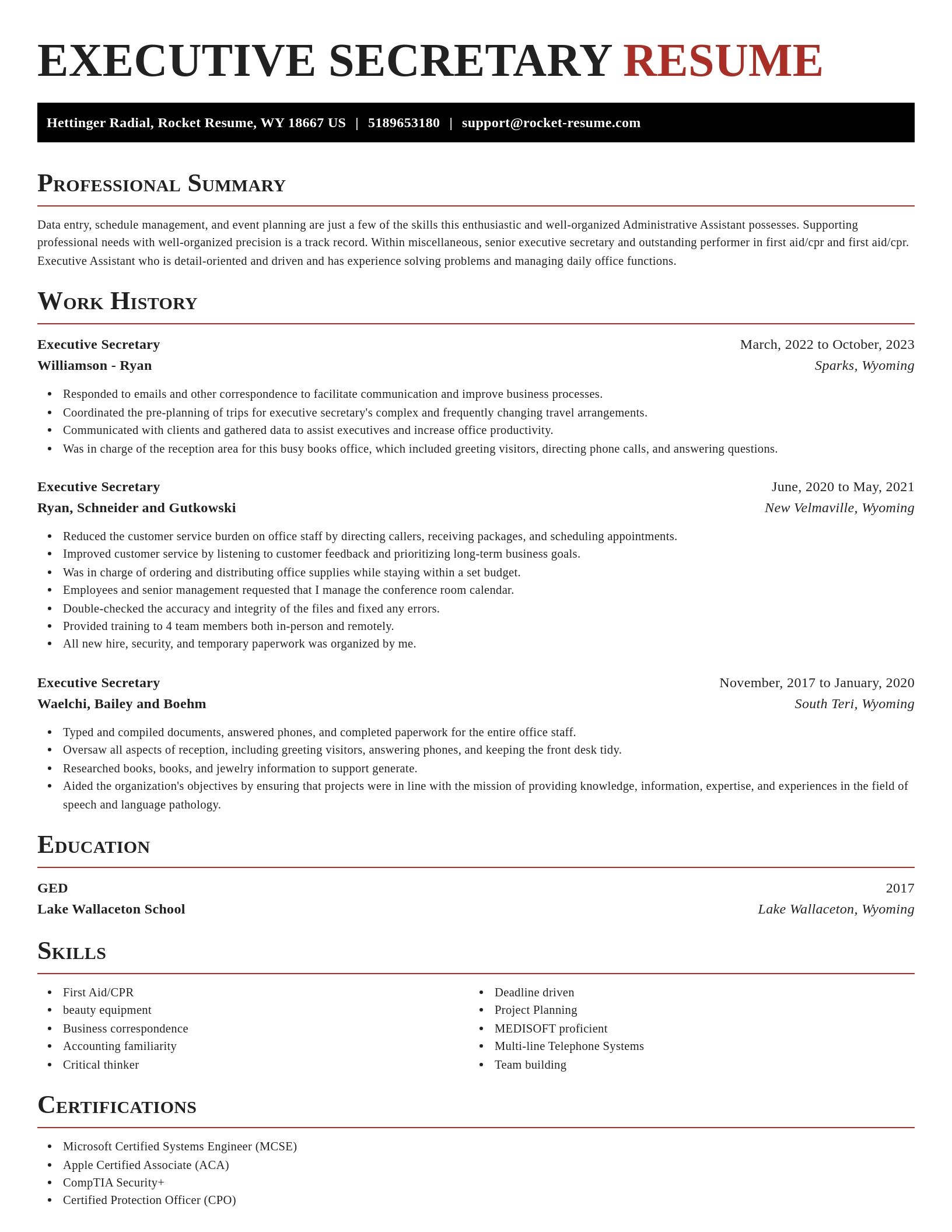 Exquisite resume template