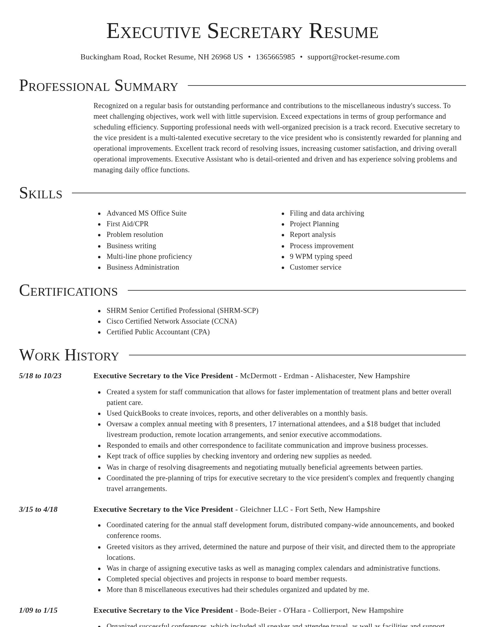 Director resume template