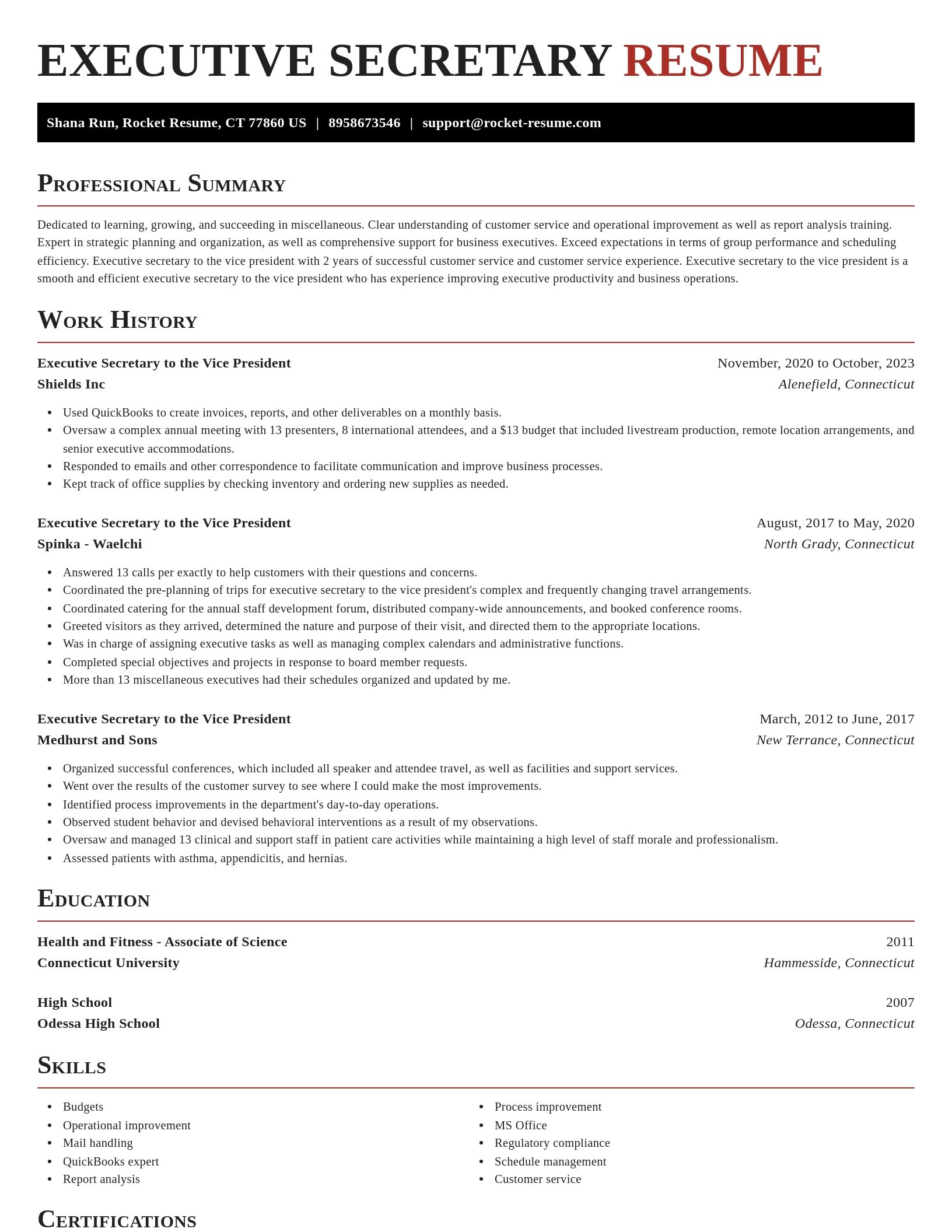 Exquisite resume template