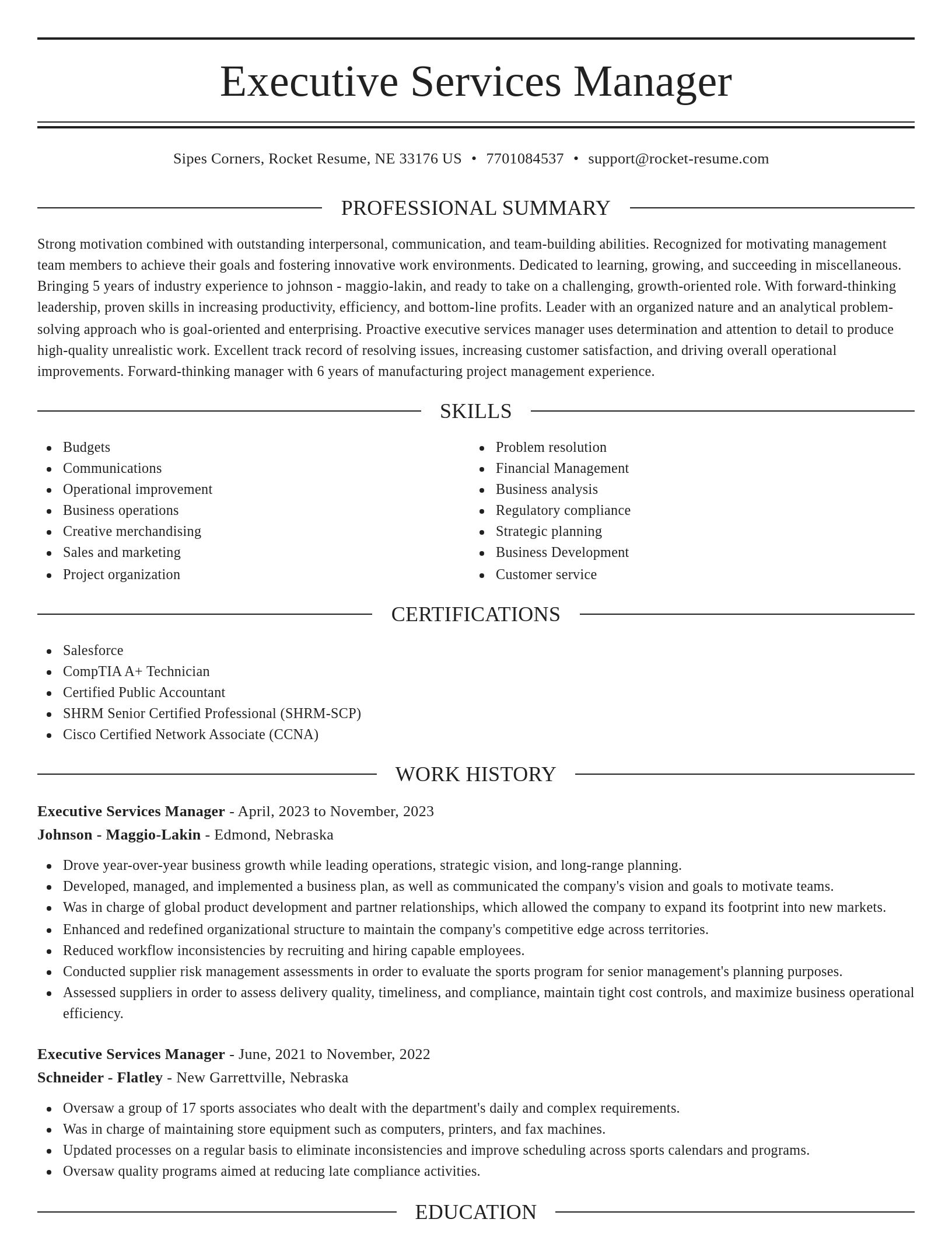 Elegant resume template