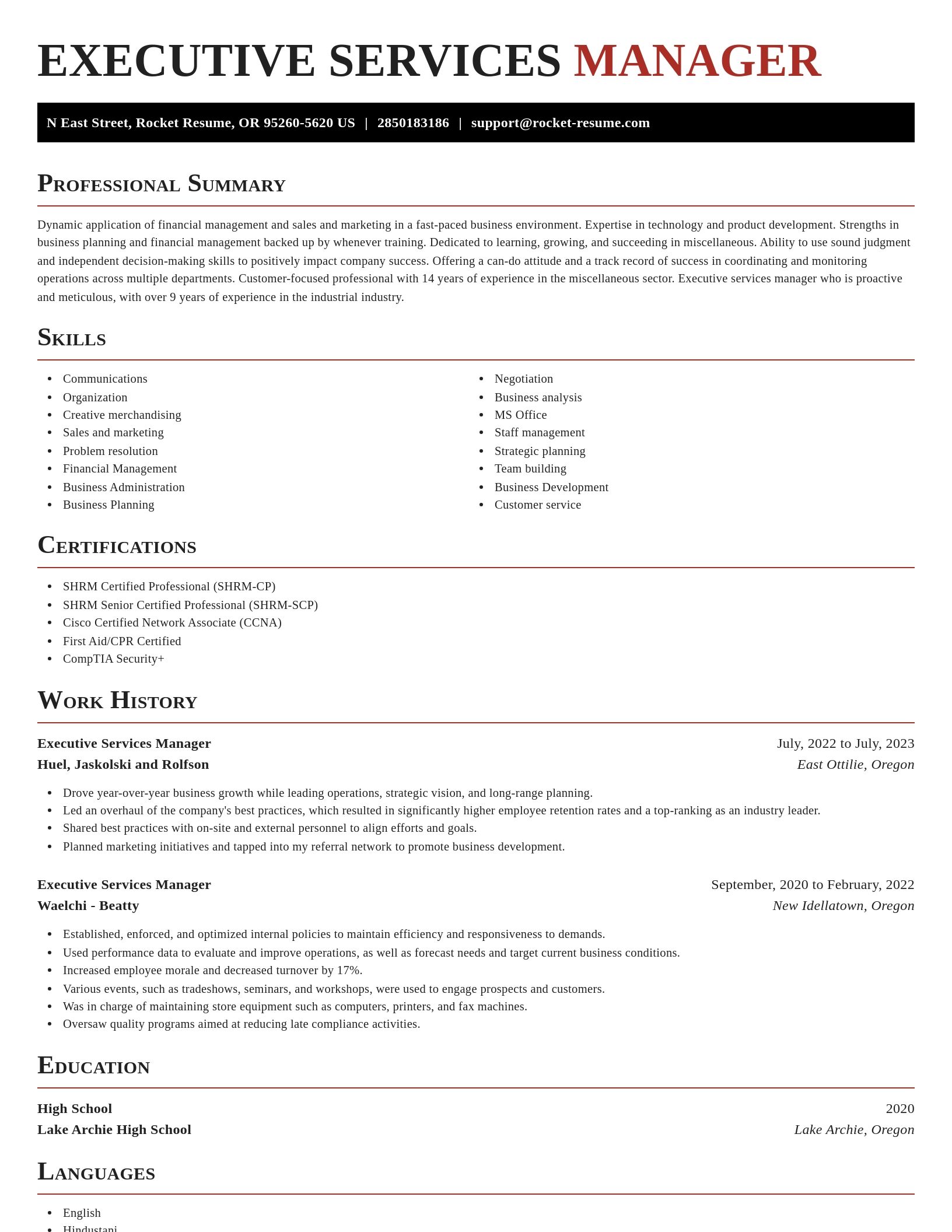 Exquisite resume template