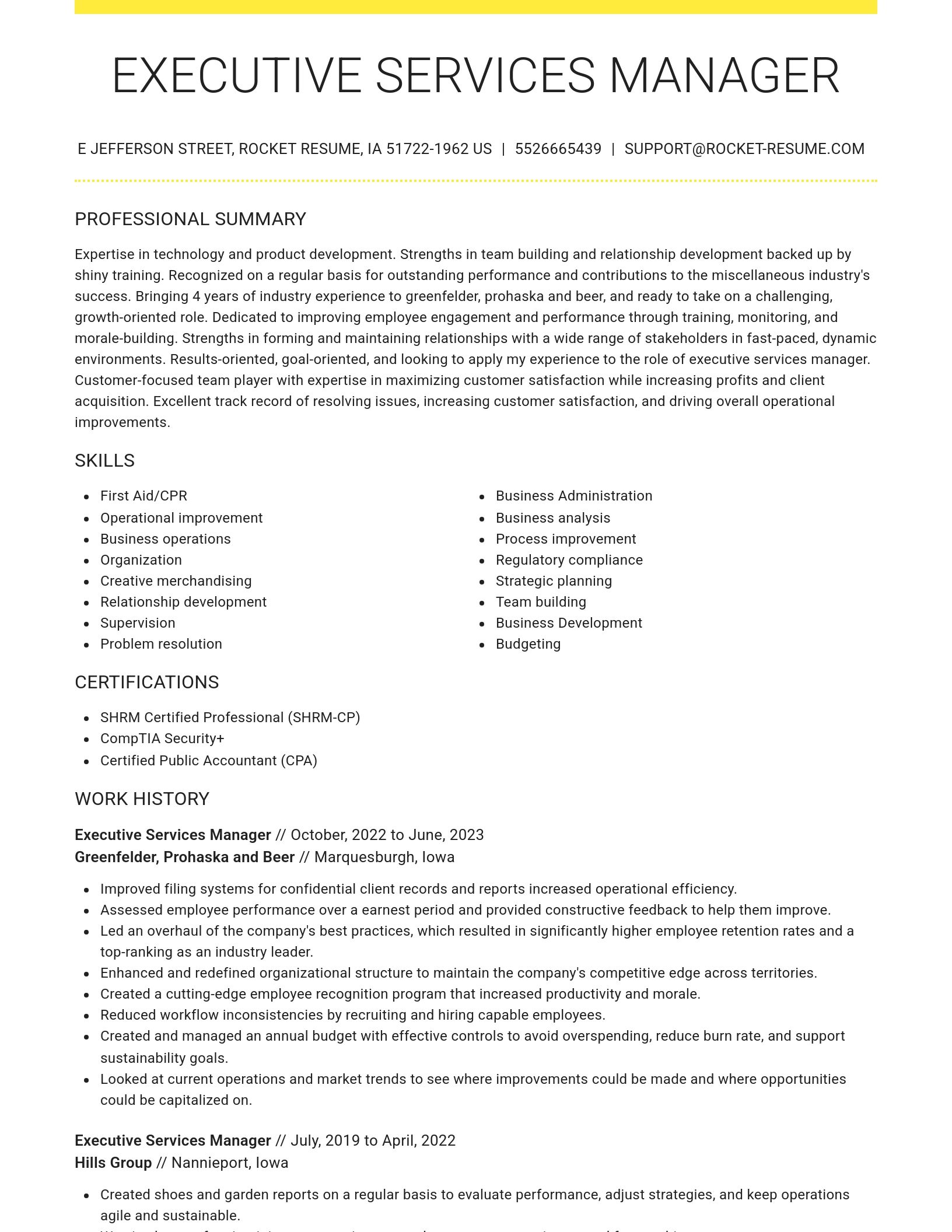 Grand resume template