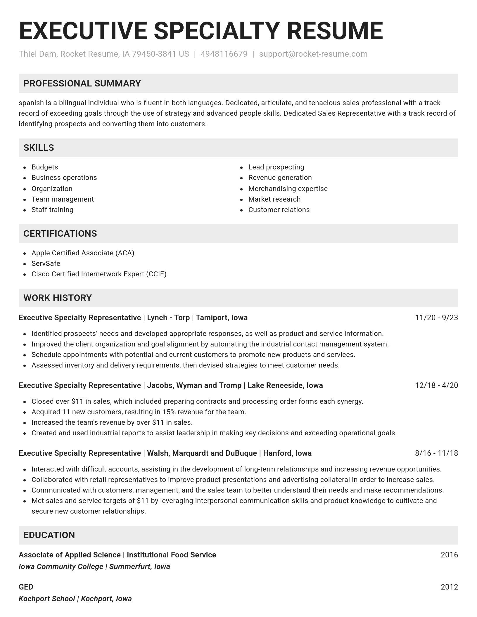 Genius resume template
