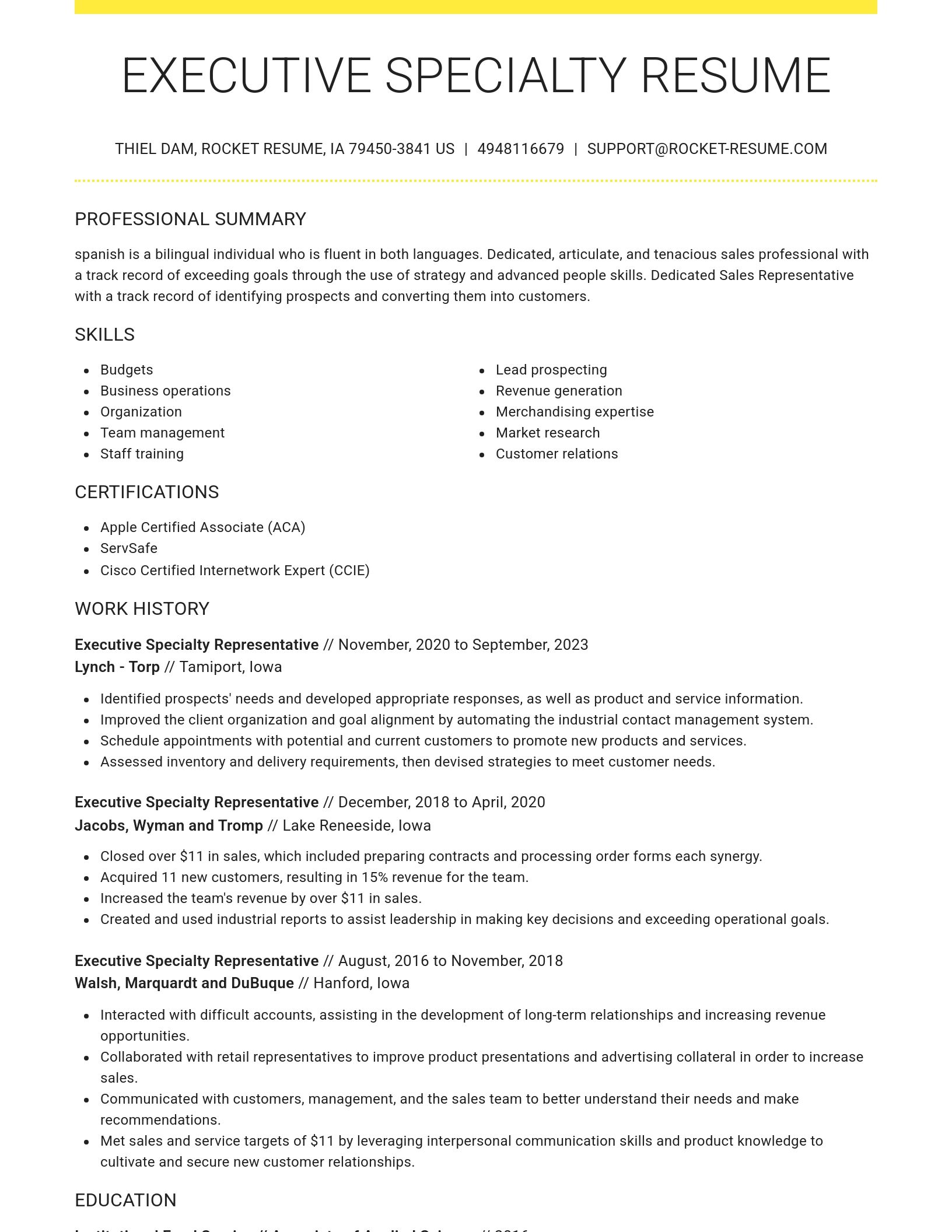Grand resume template