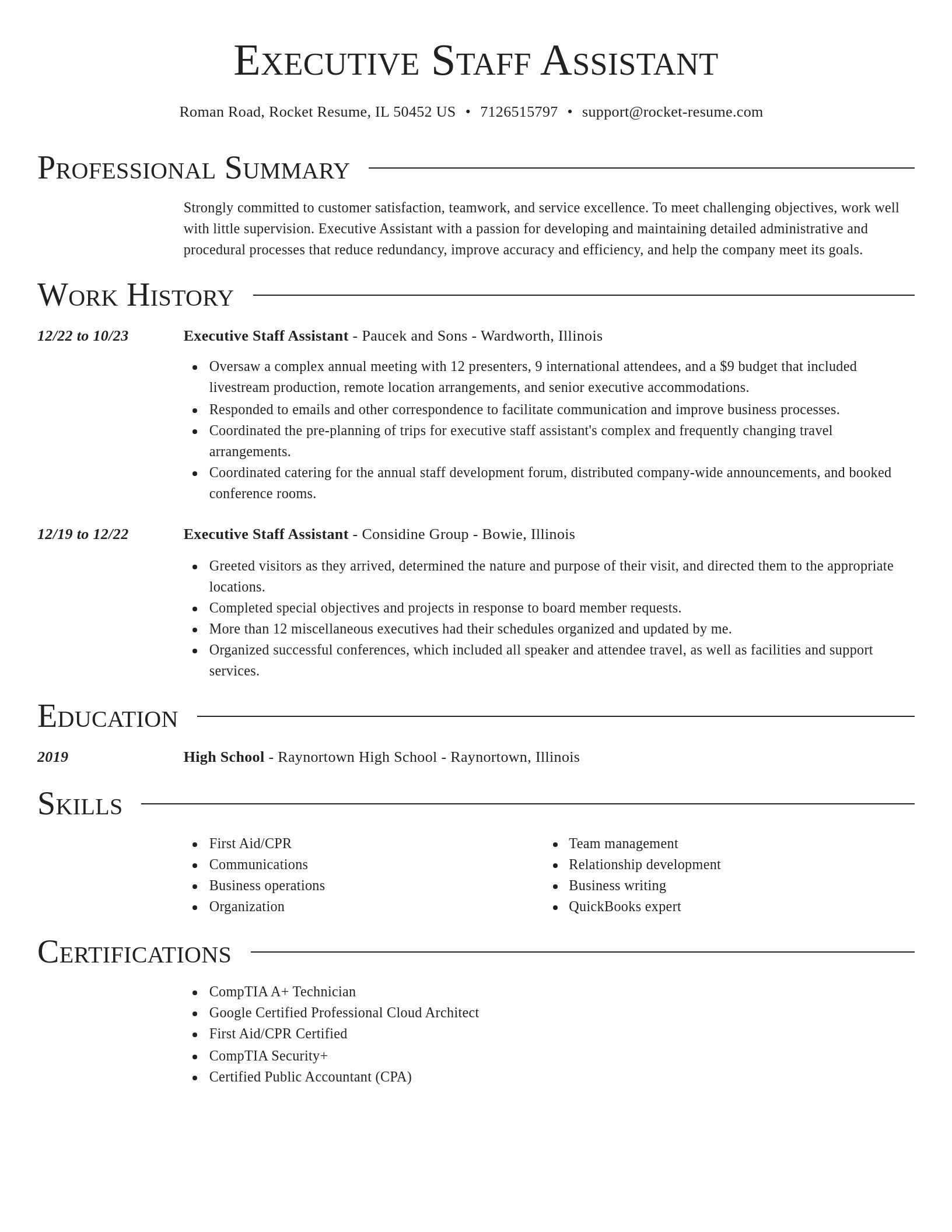 Director resume template