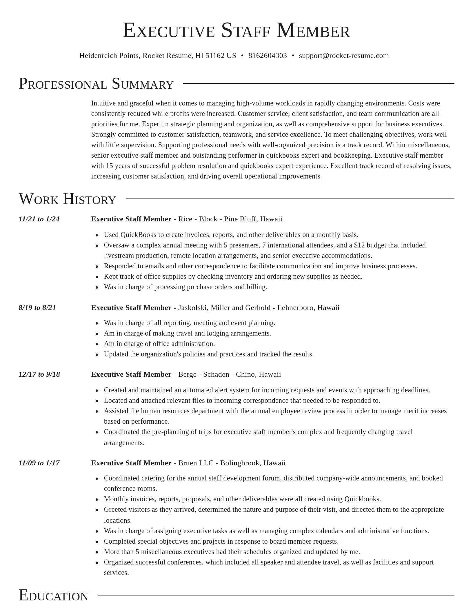 Director resume template
