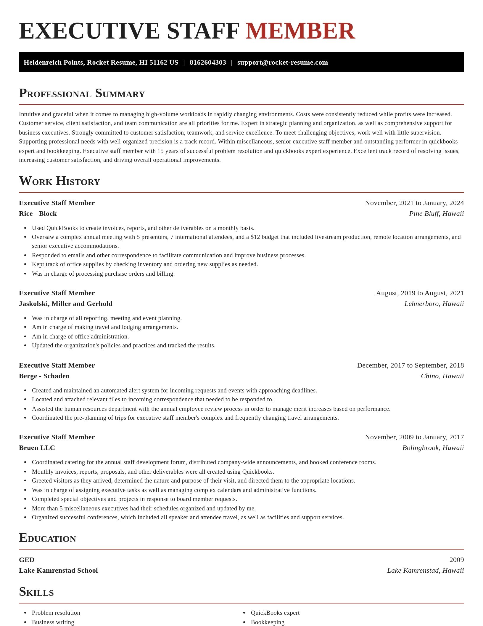 Exquisite resume template