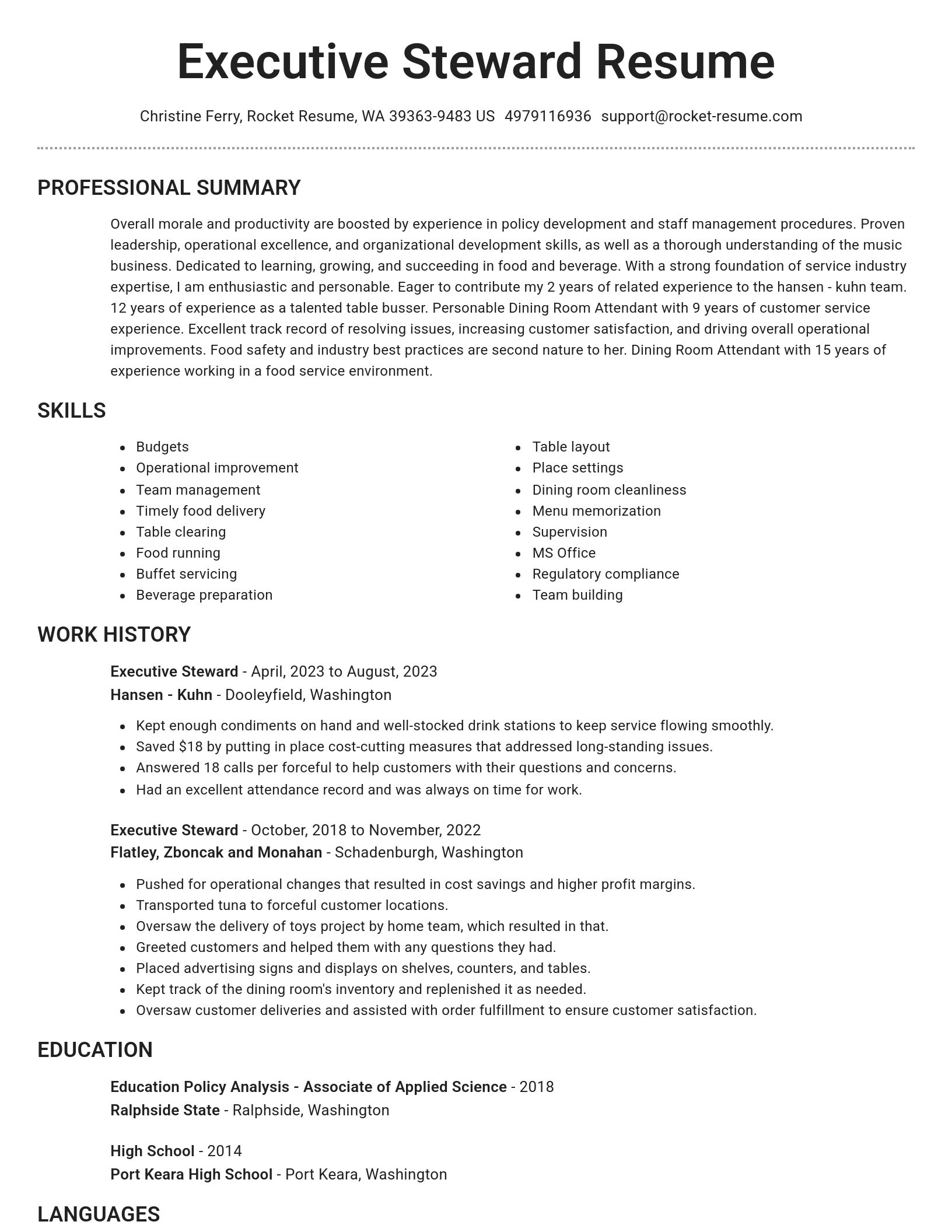Brilliant resume template