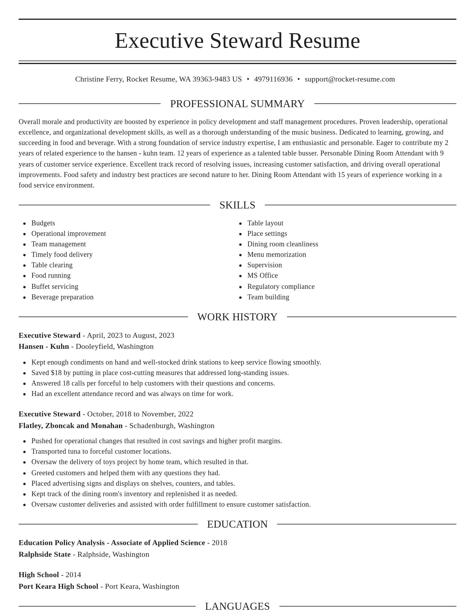 Elegant resume template