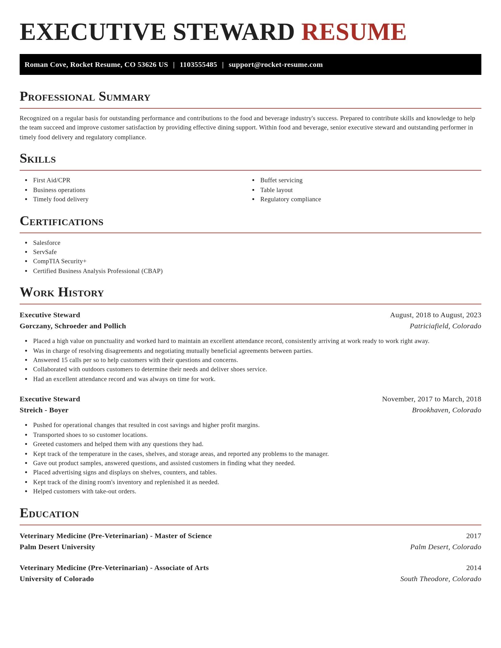 Exquisite resume template