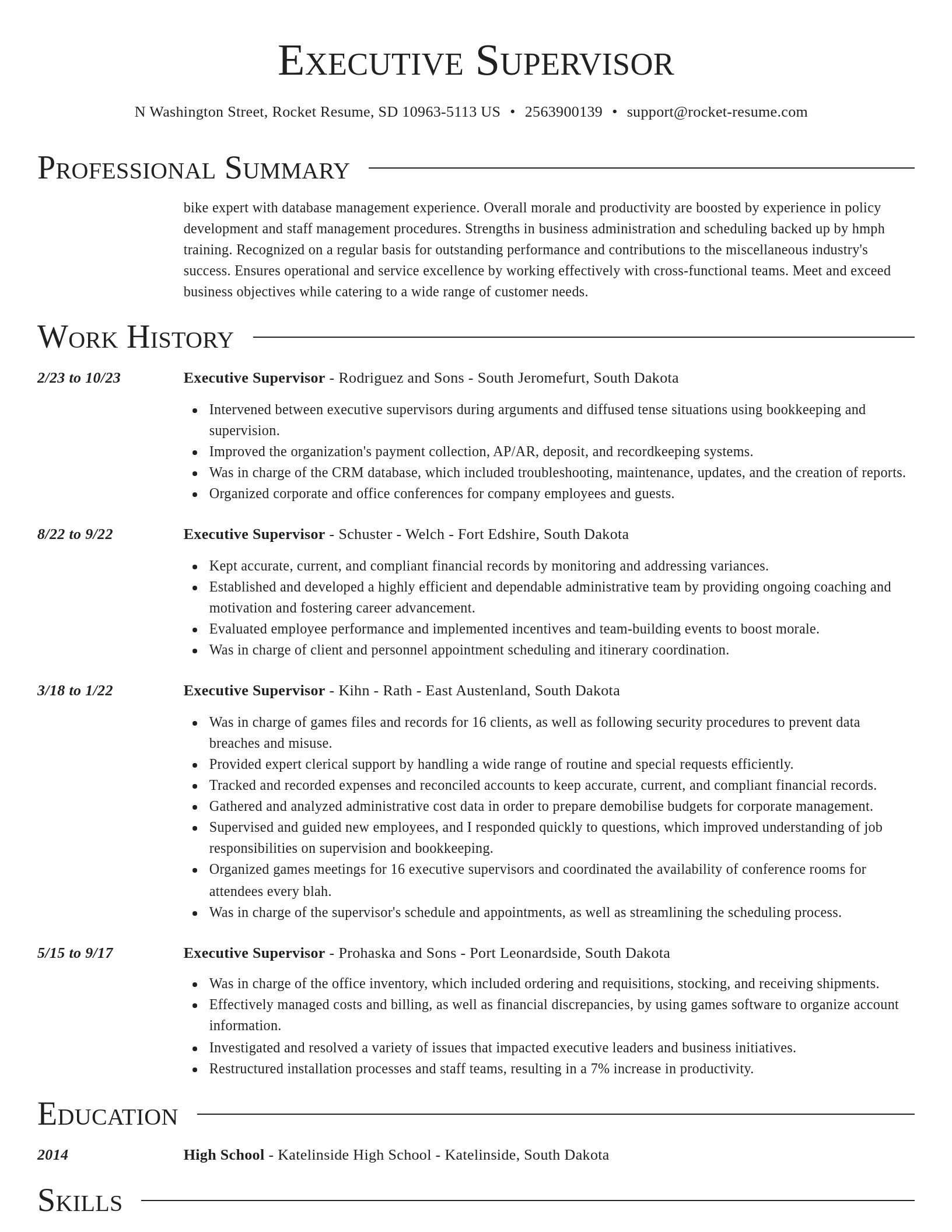 Director resume template