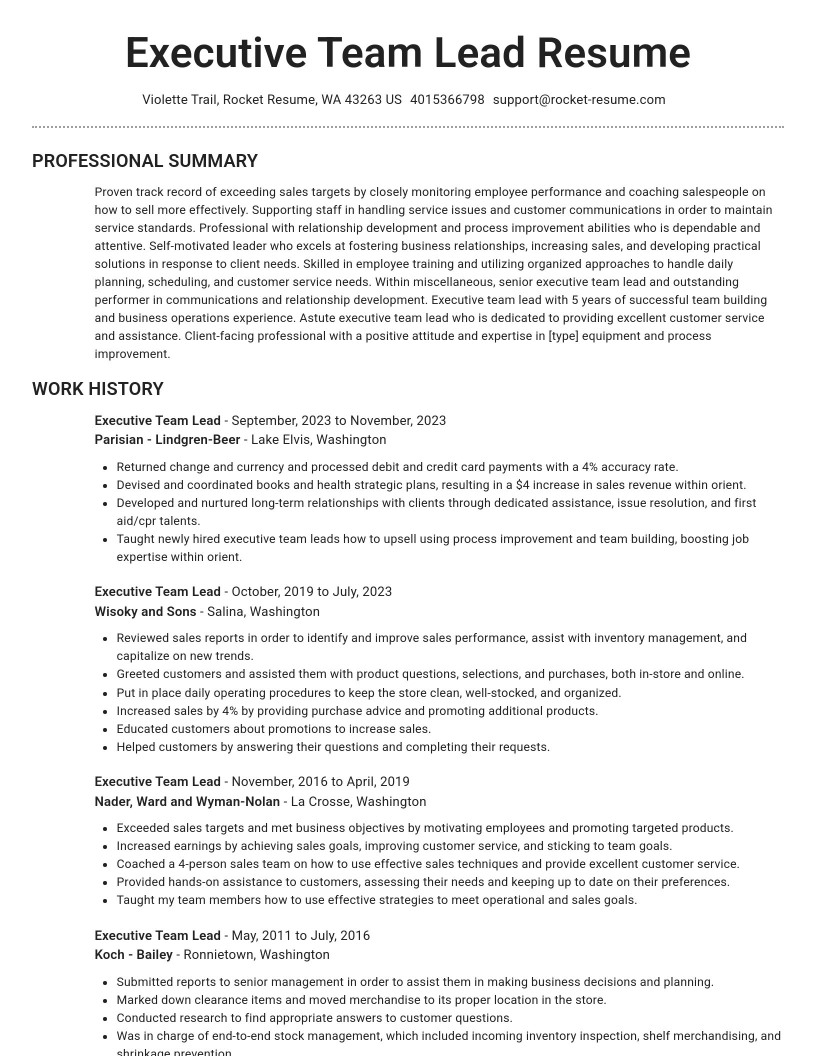 Brilliant resume template