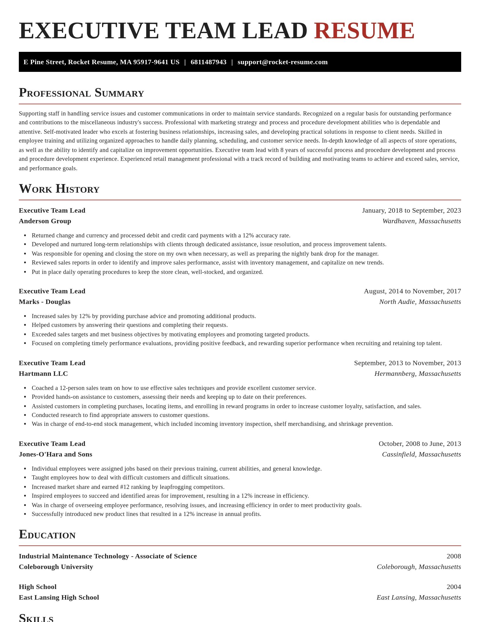 Exquisite resume template