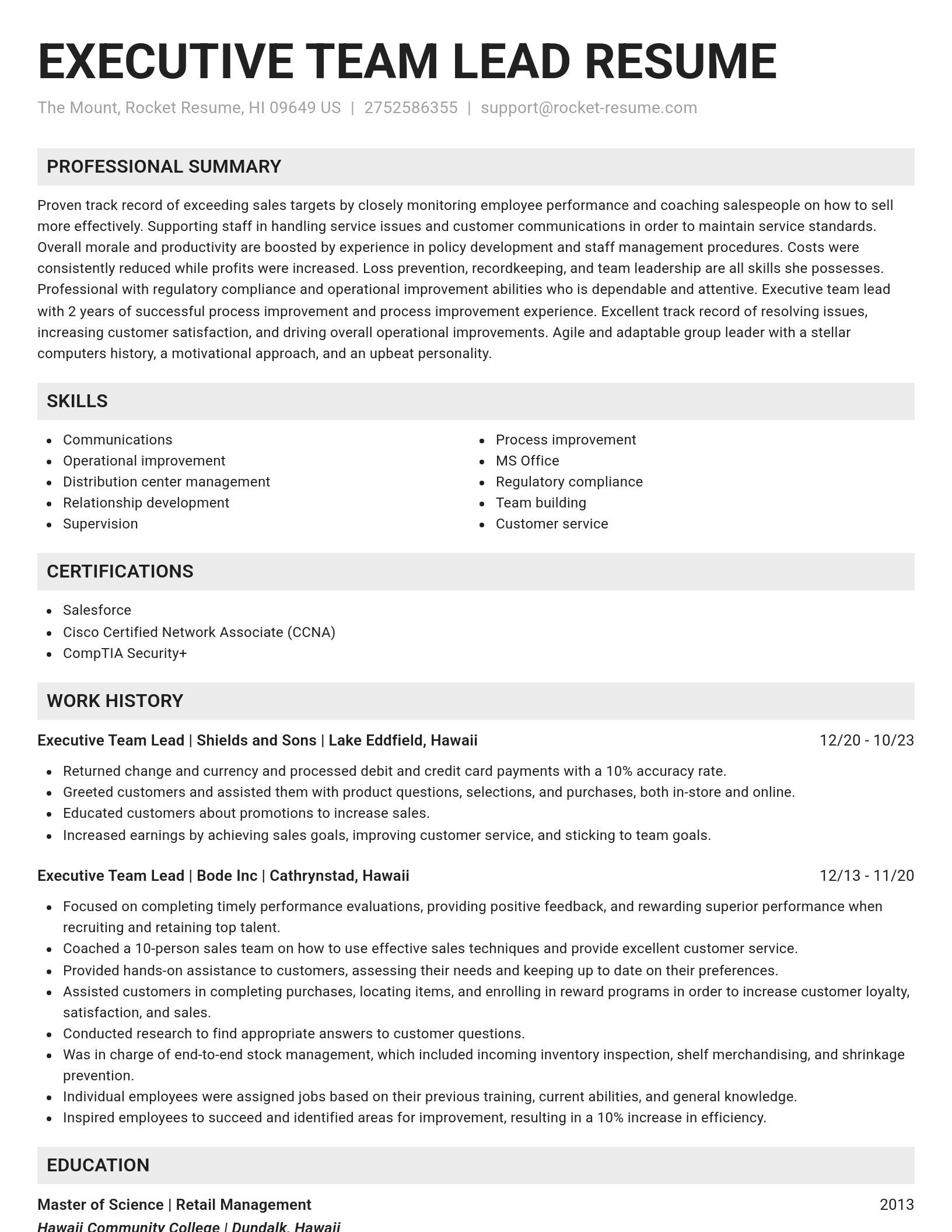Genius resume template