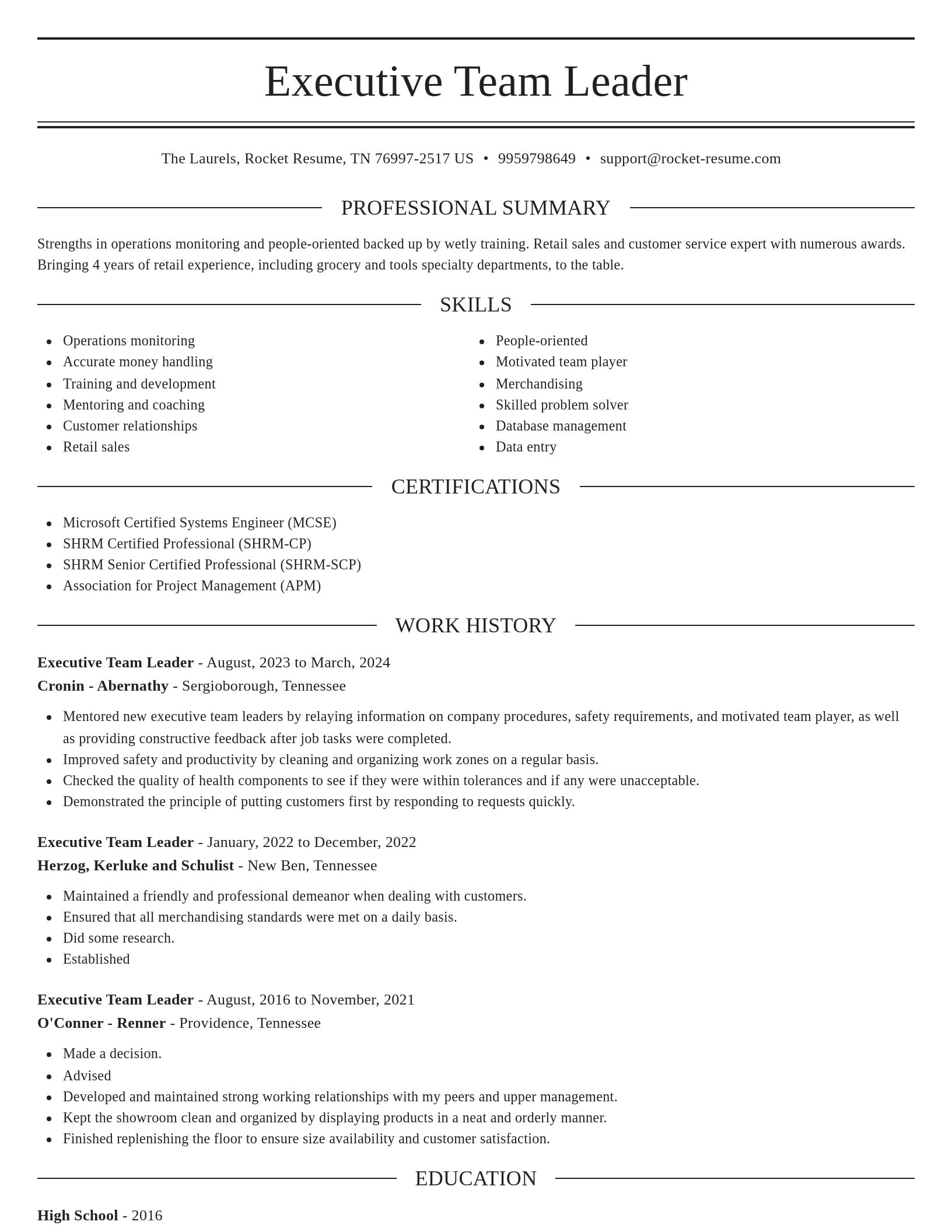 Elegant resume template