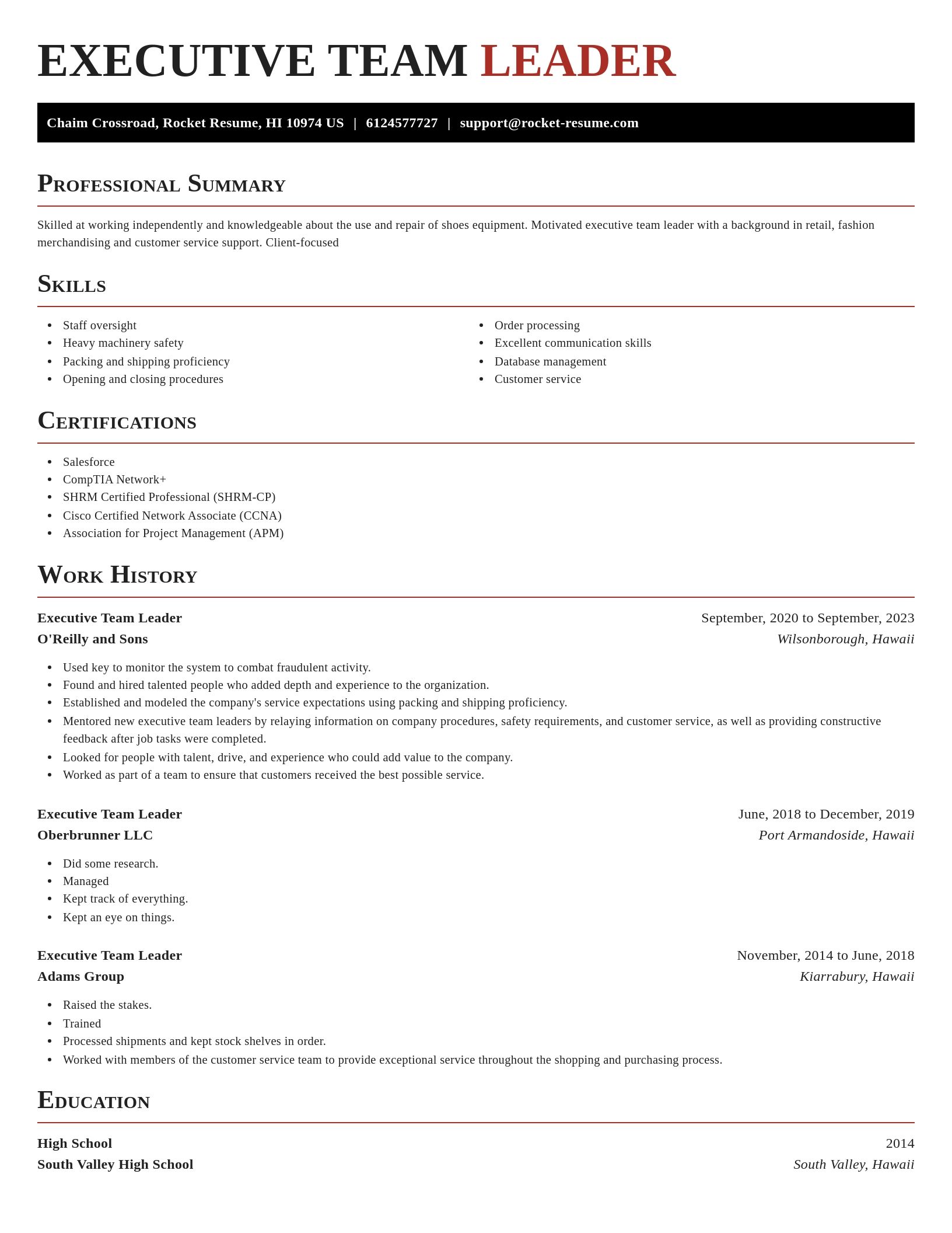 Exquisite resume template