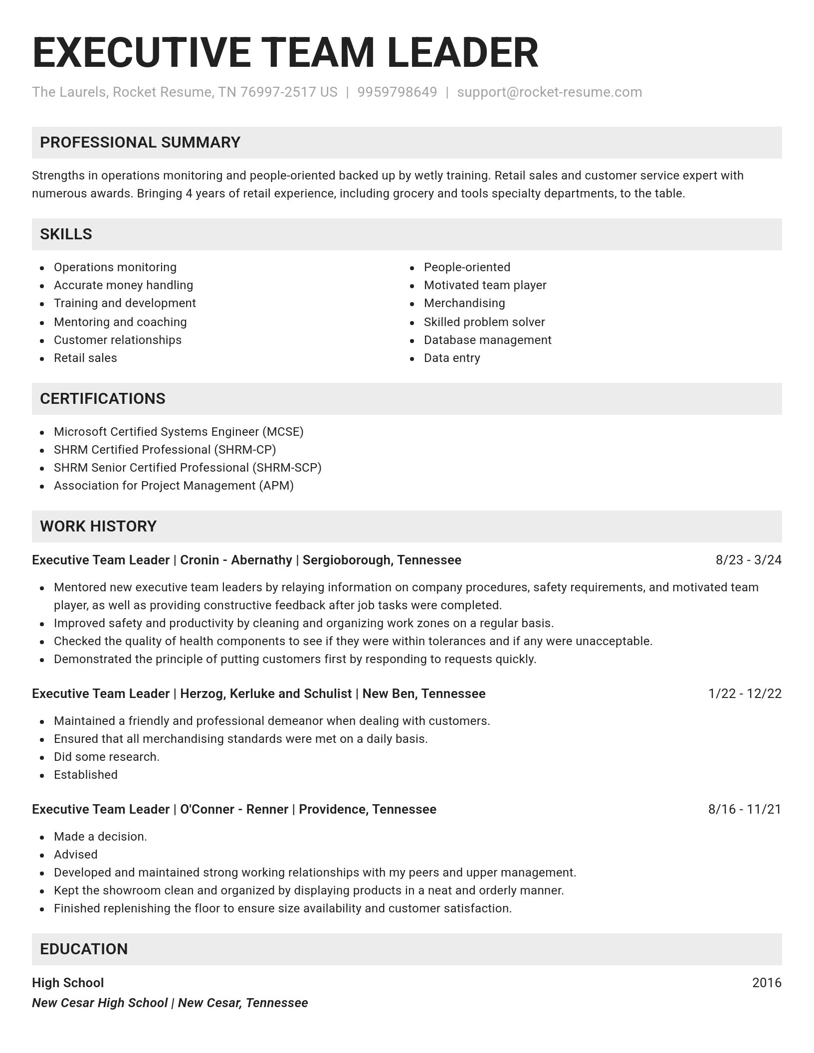 Genius resume template