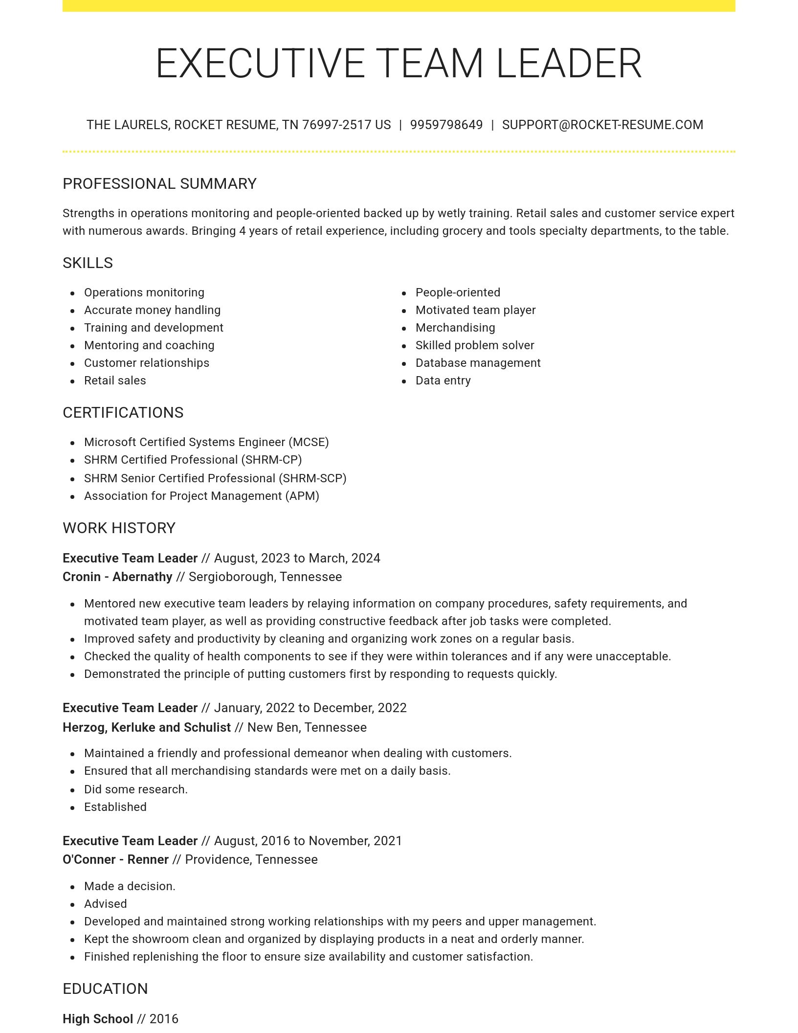 Grand resume template