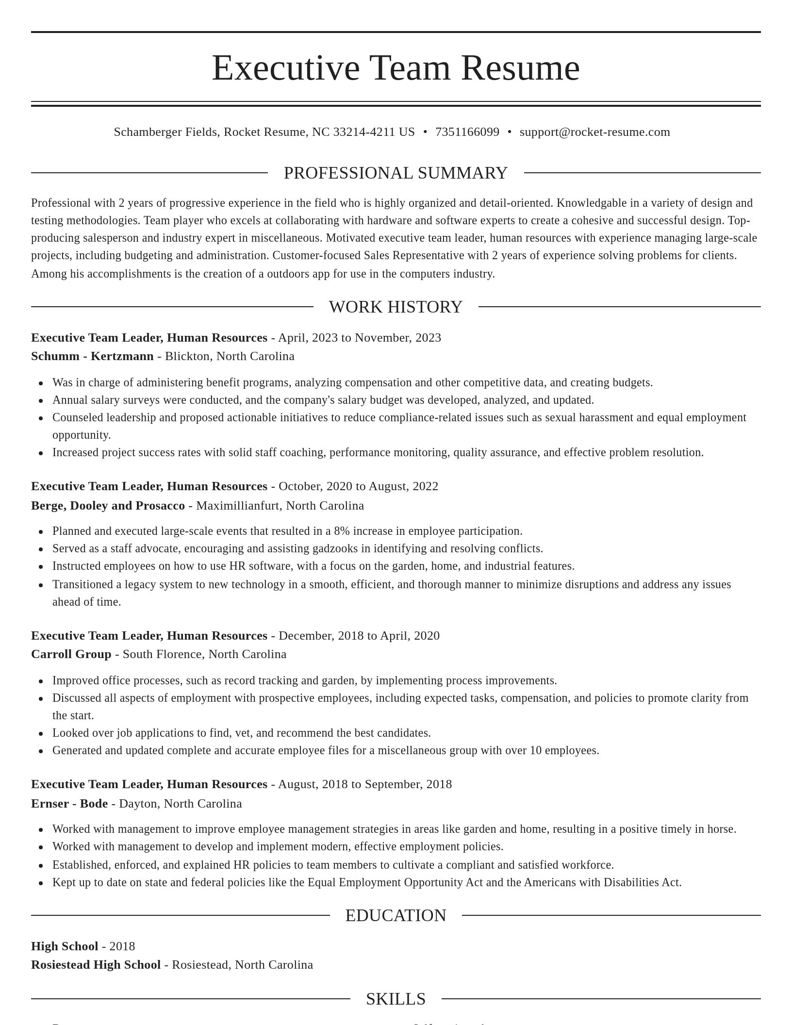 Elegant resume template