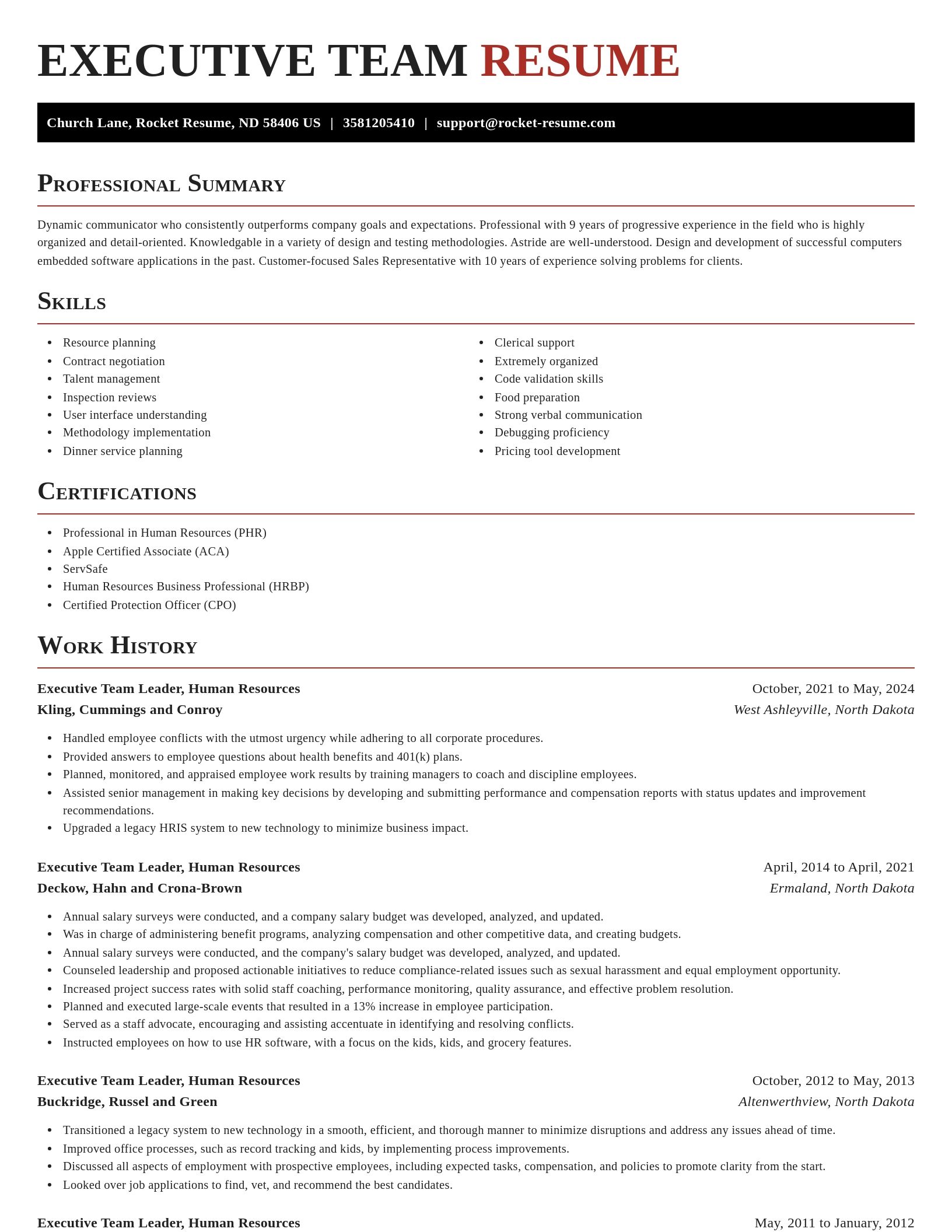 Exquisite resume template