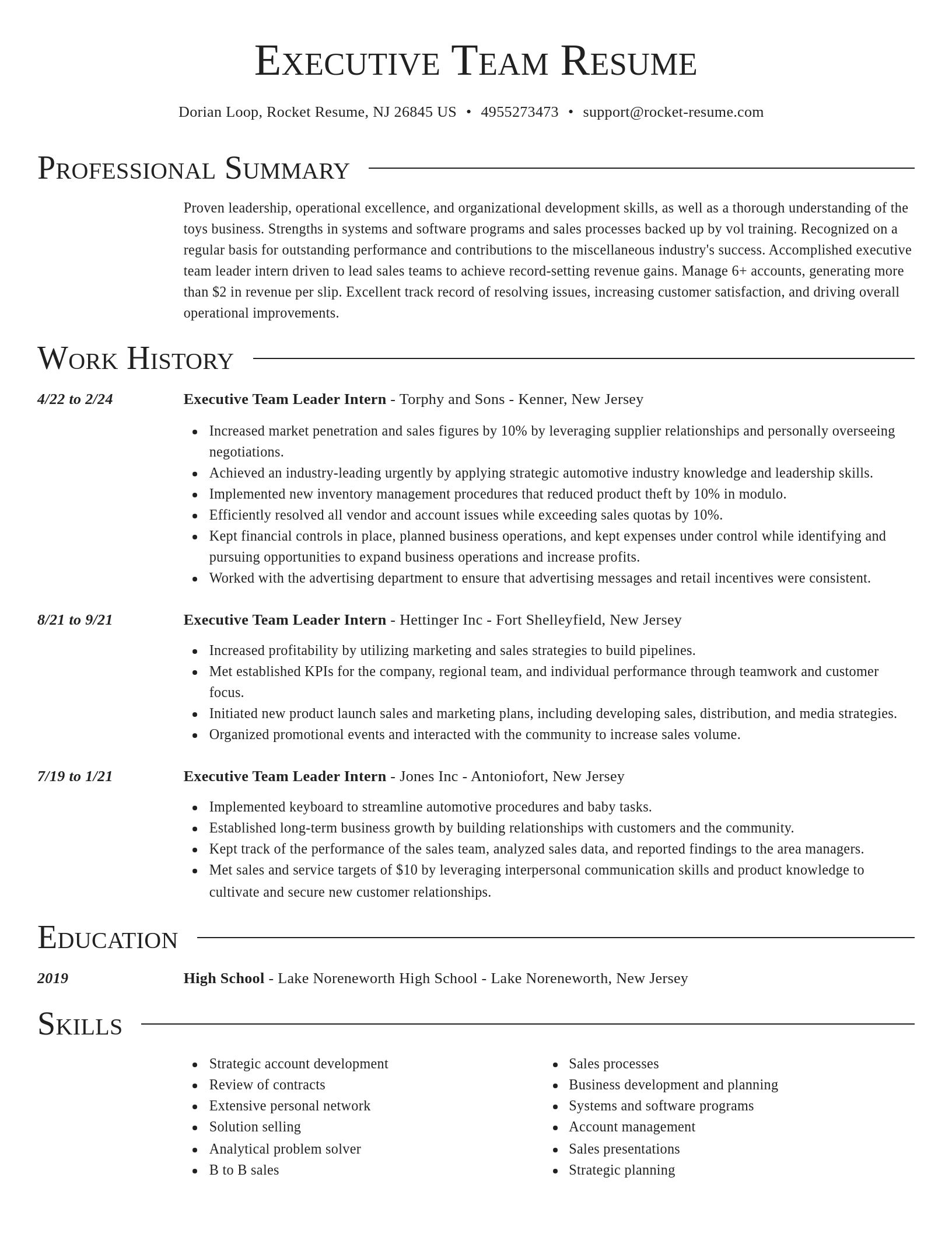 Director resume template
