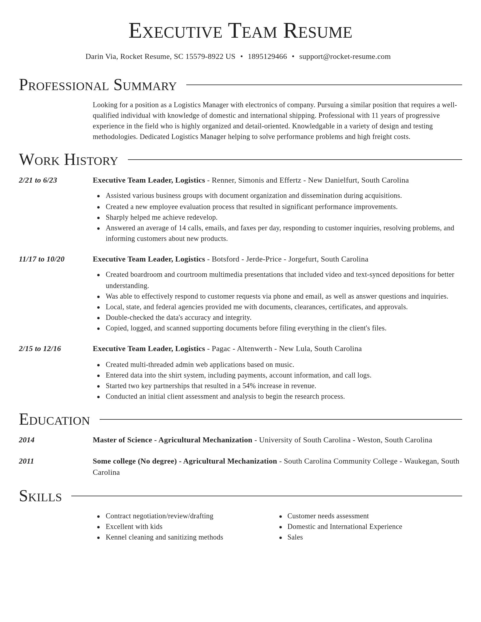 Director resume template