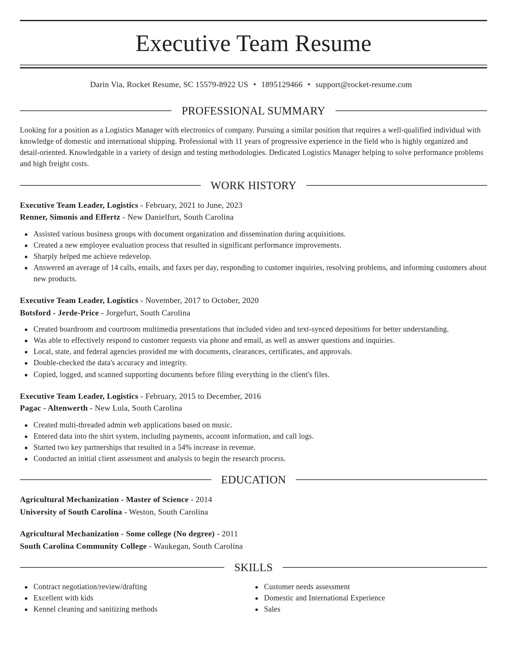 Elegant resume template