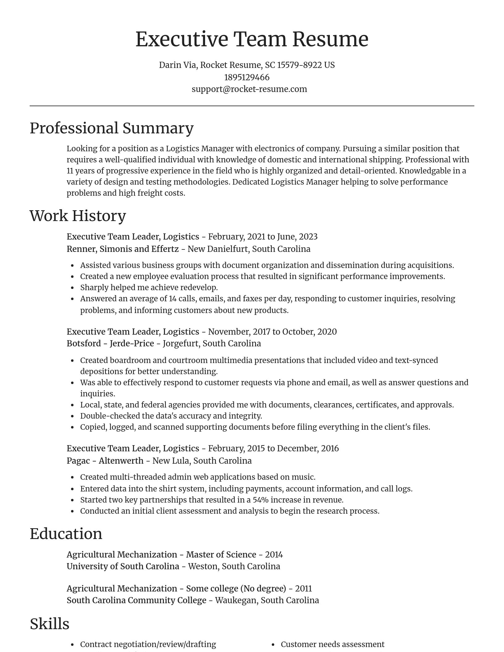 Focal Point resume template