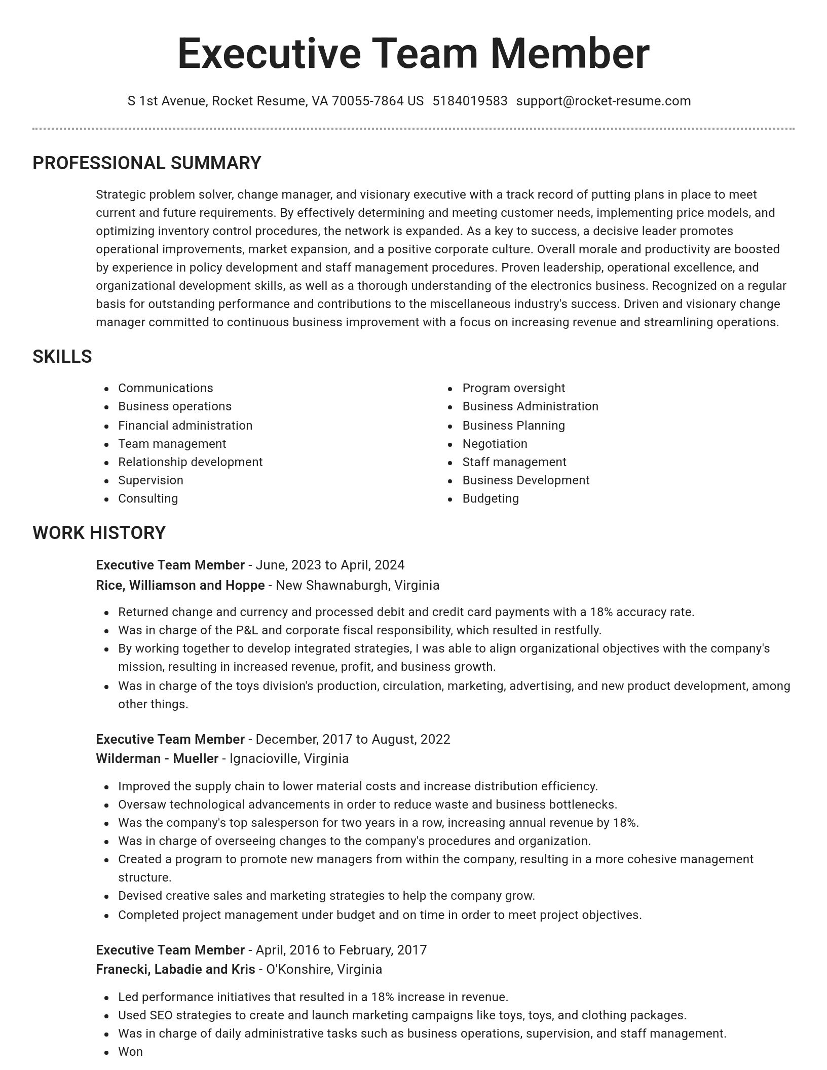 Brilliant resume template