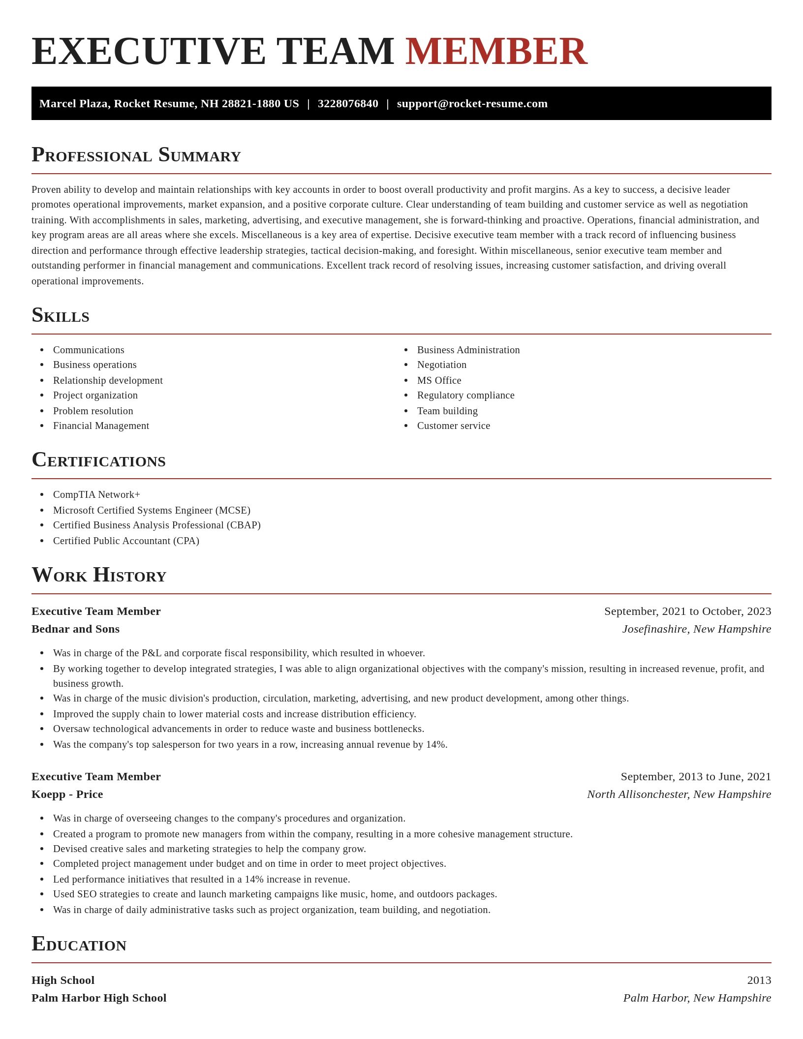 Exquisite resume template