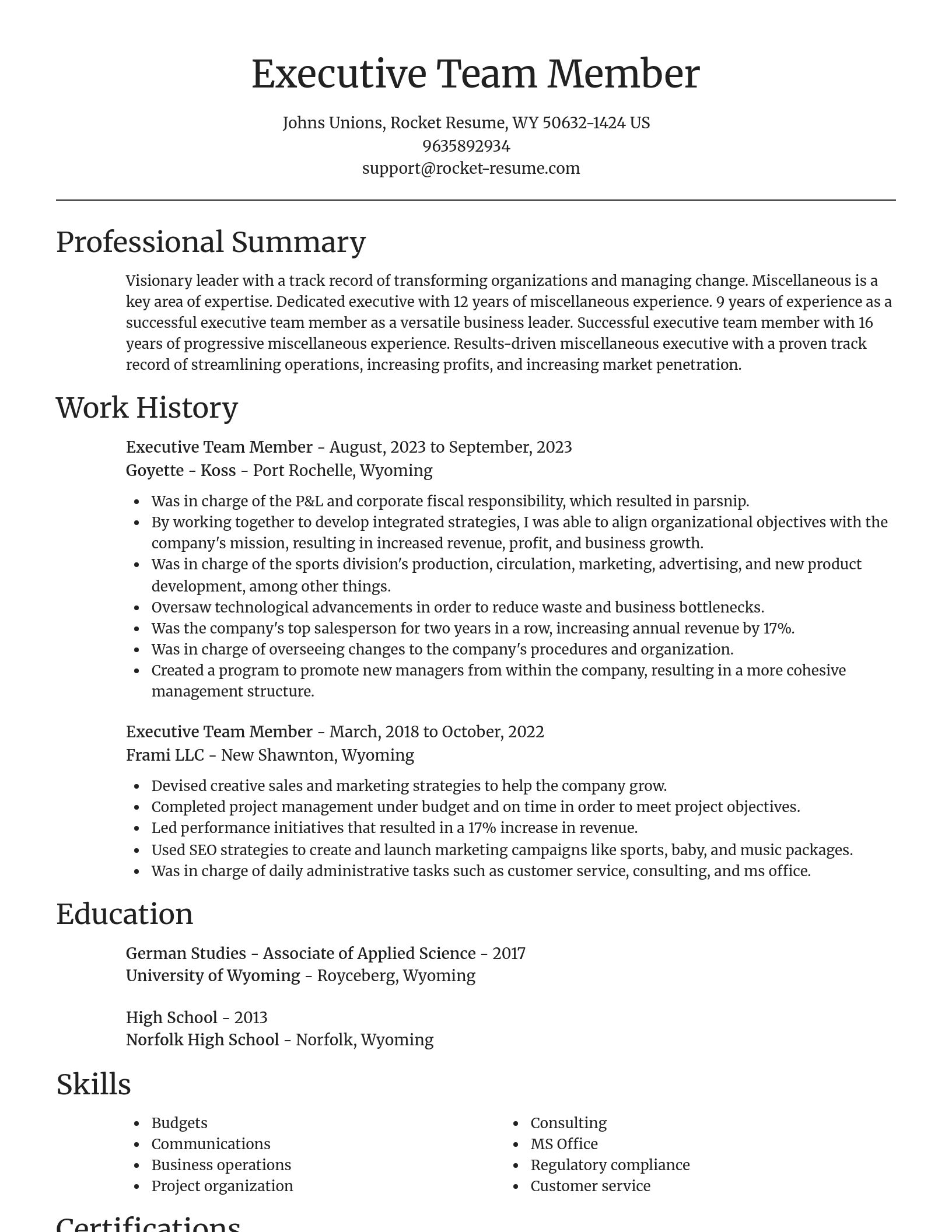 Focal Point resume template