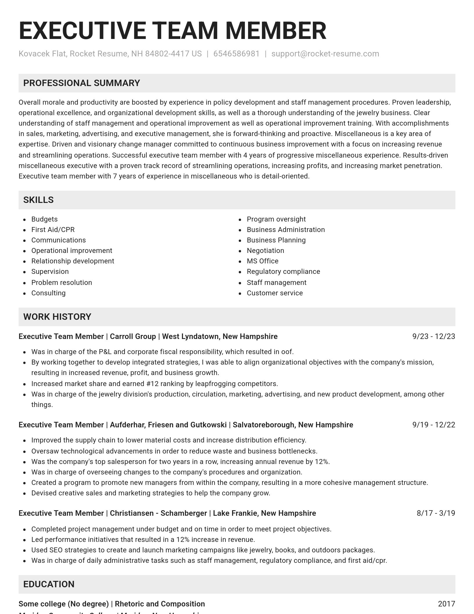Genius resume template