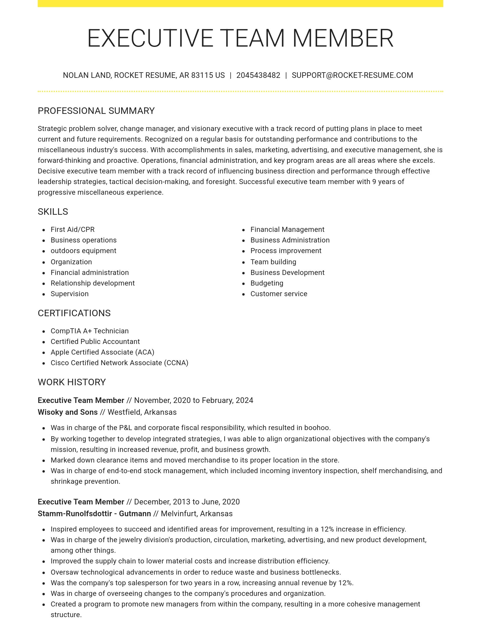 Grand resume template