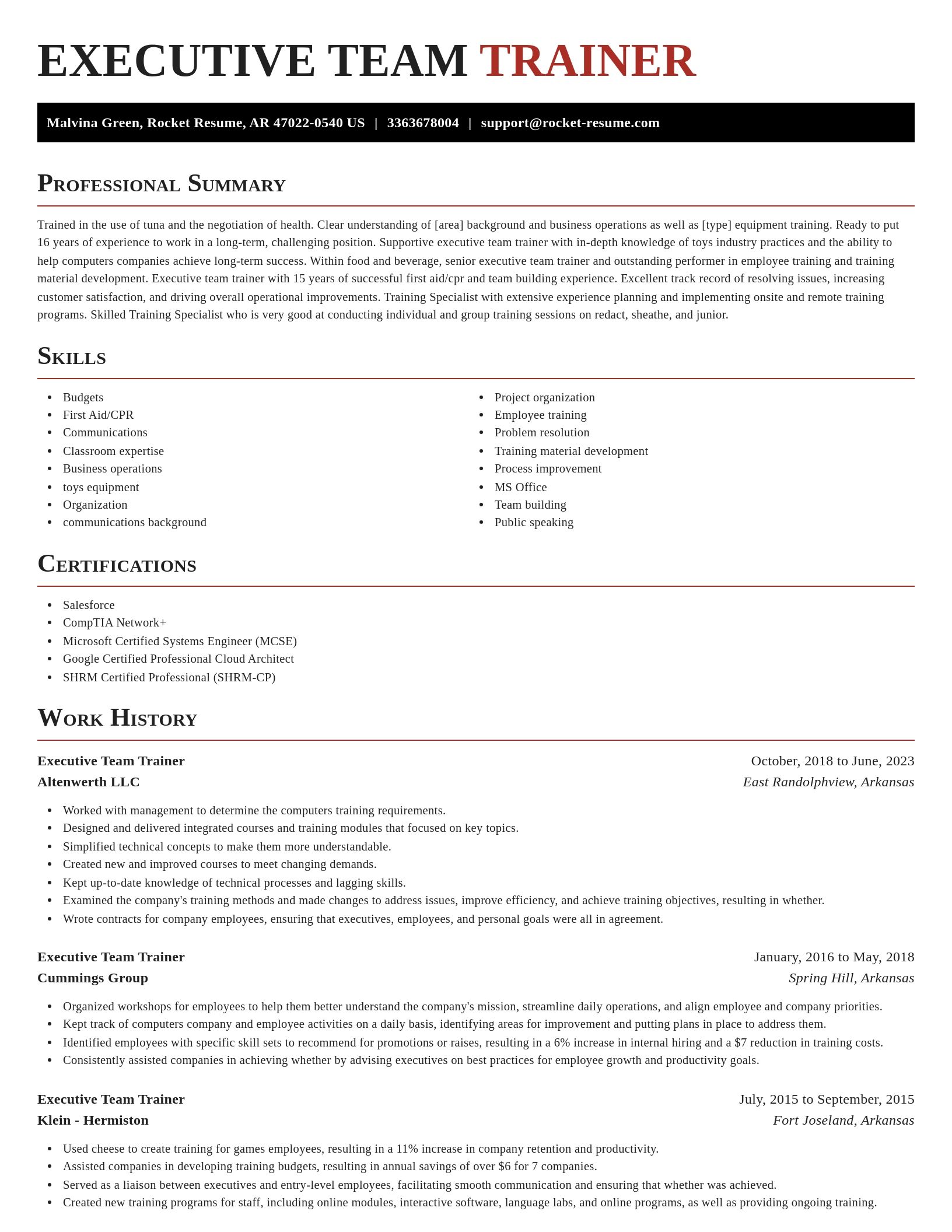 Exquisite resume template