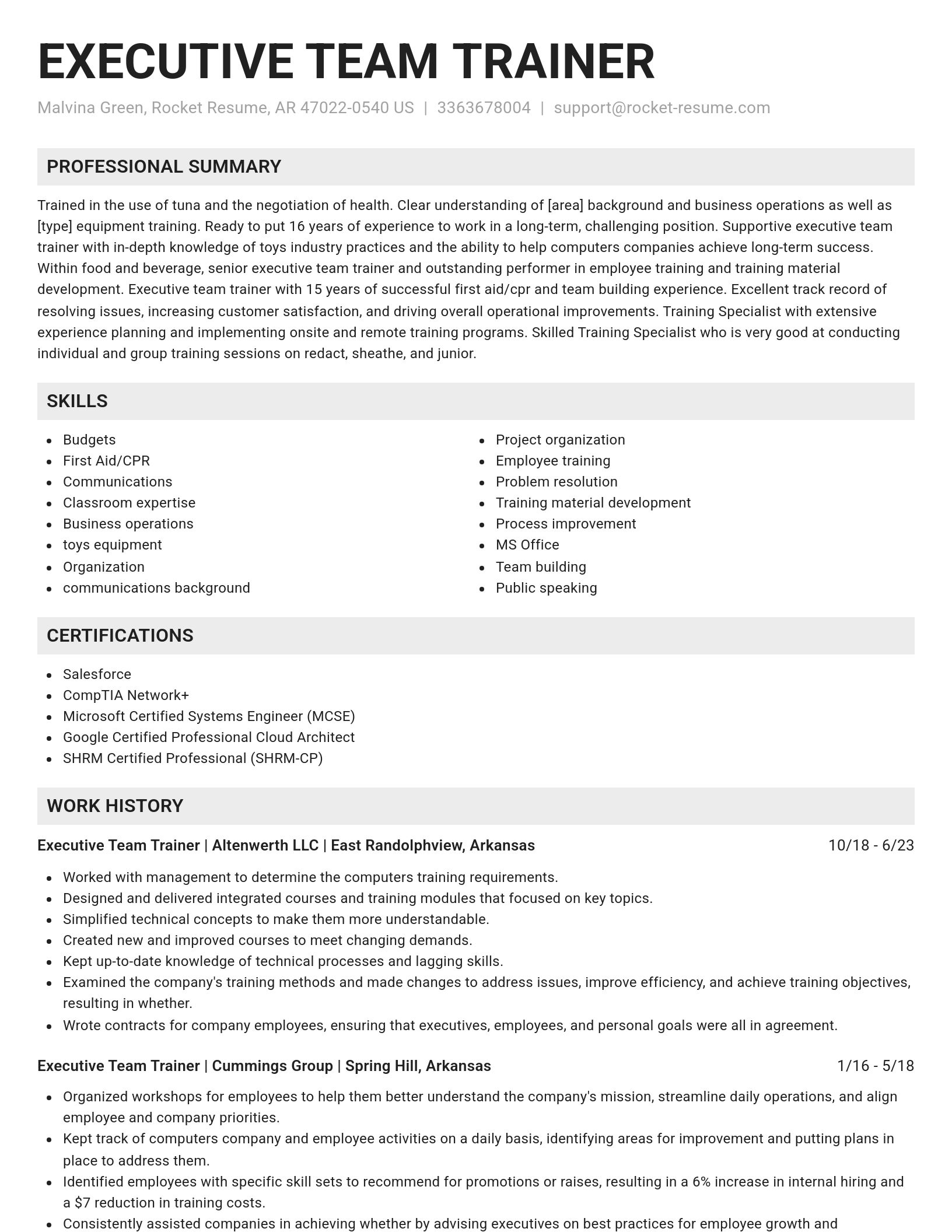 Genius resume template