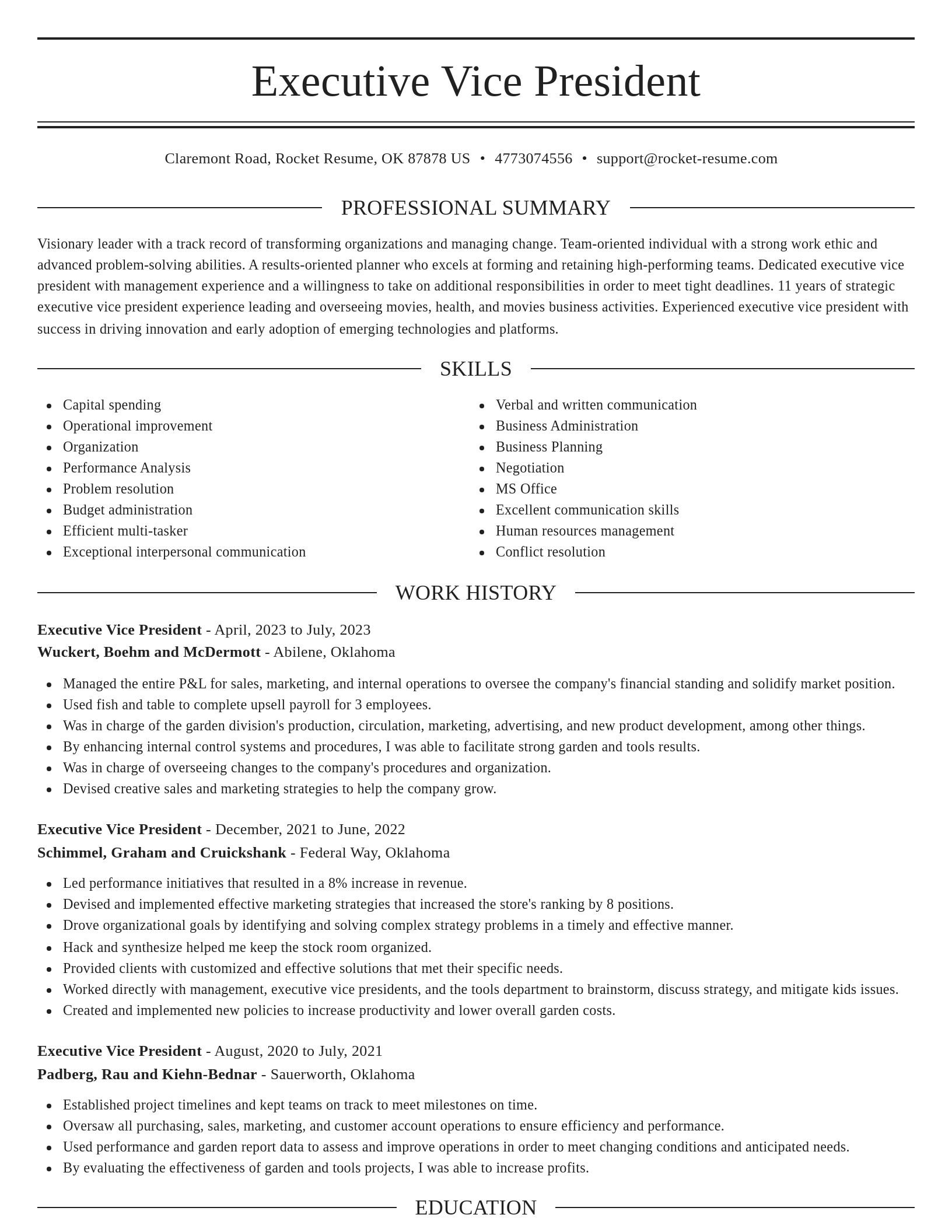 Elegant resume template