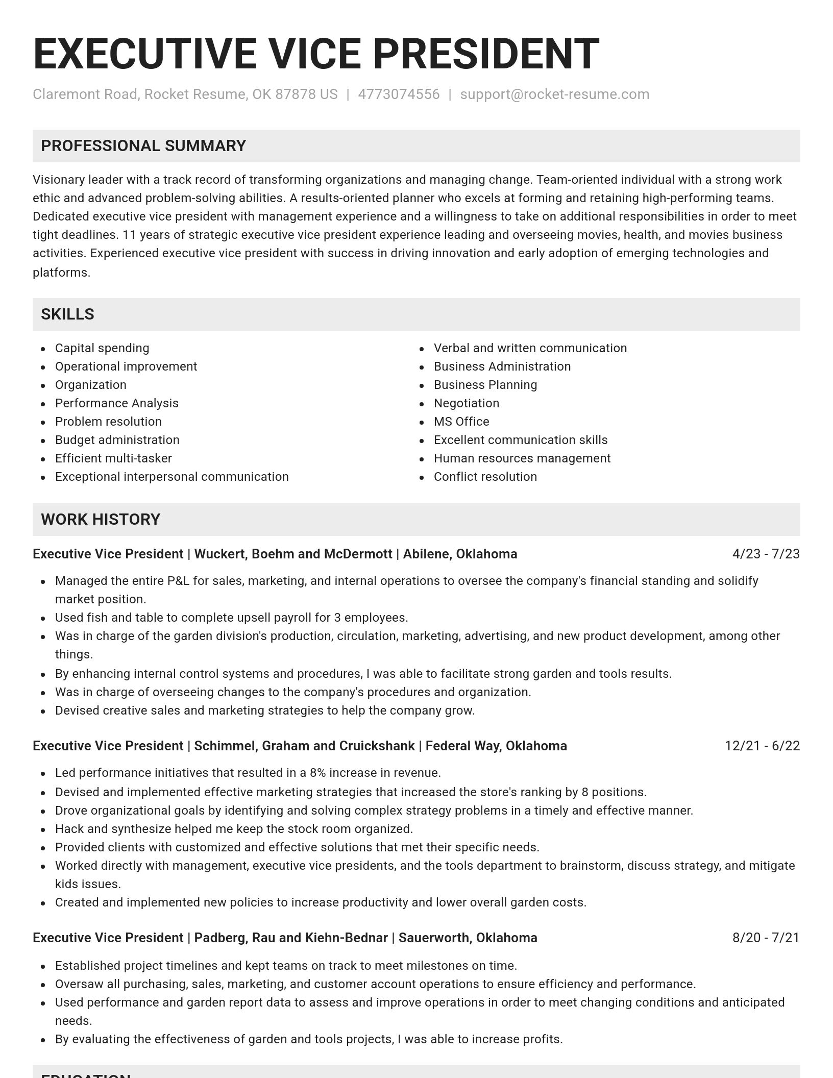 Genius resume template