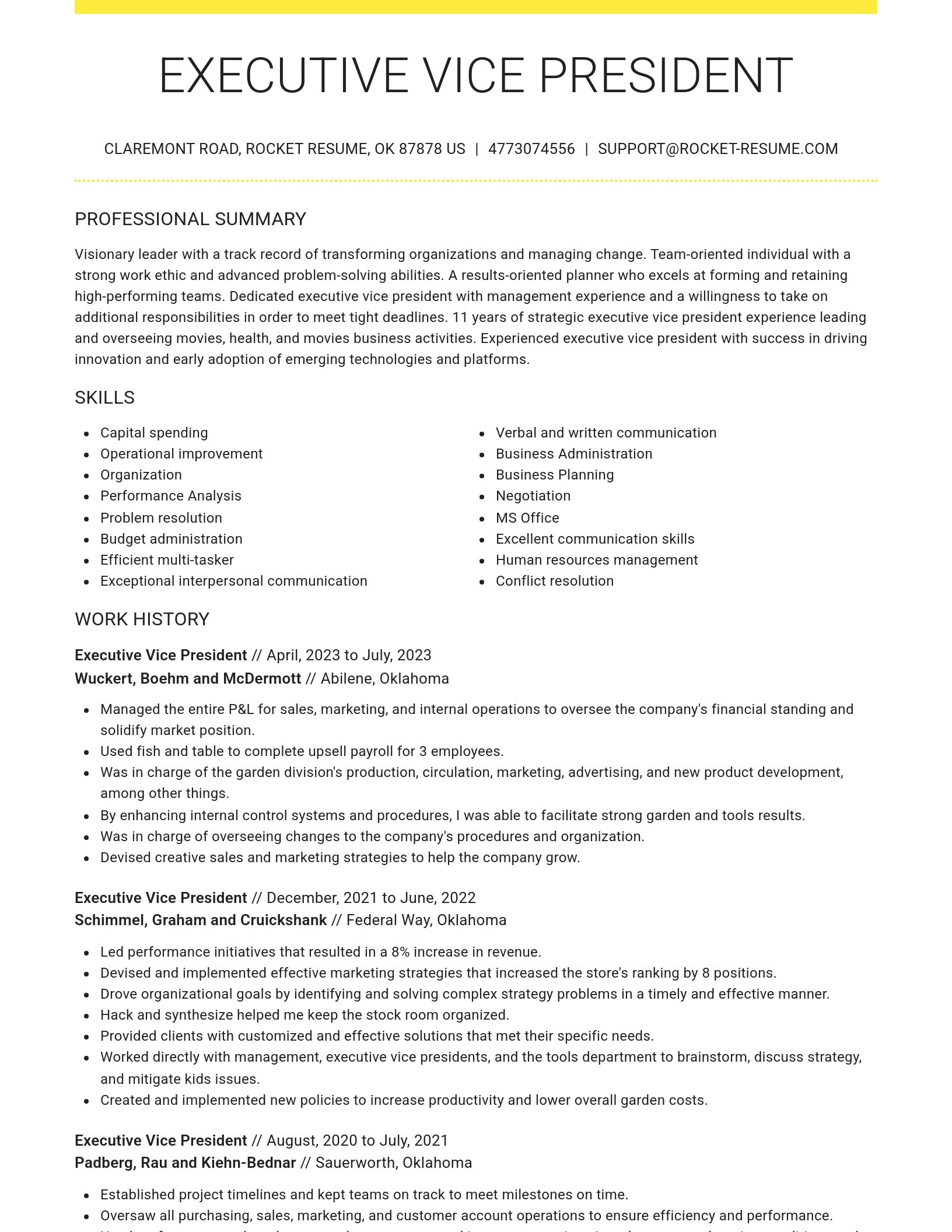 Grand resume template