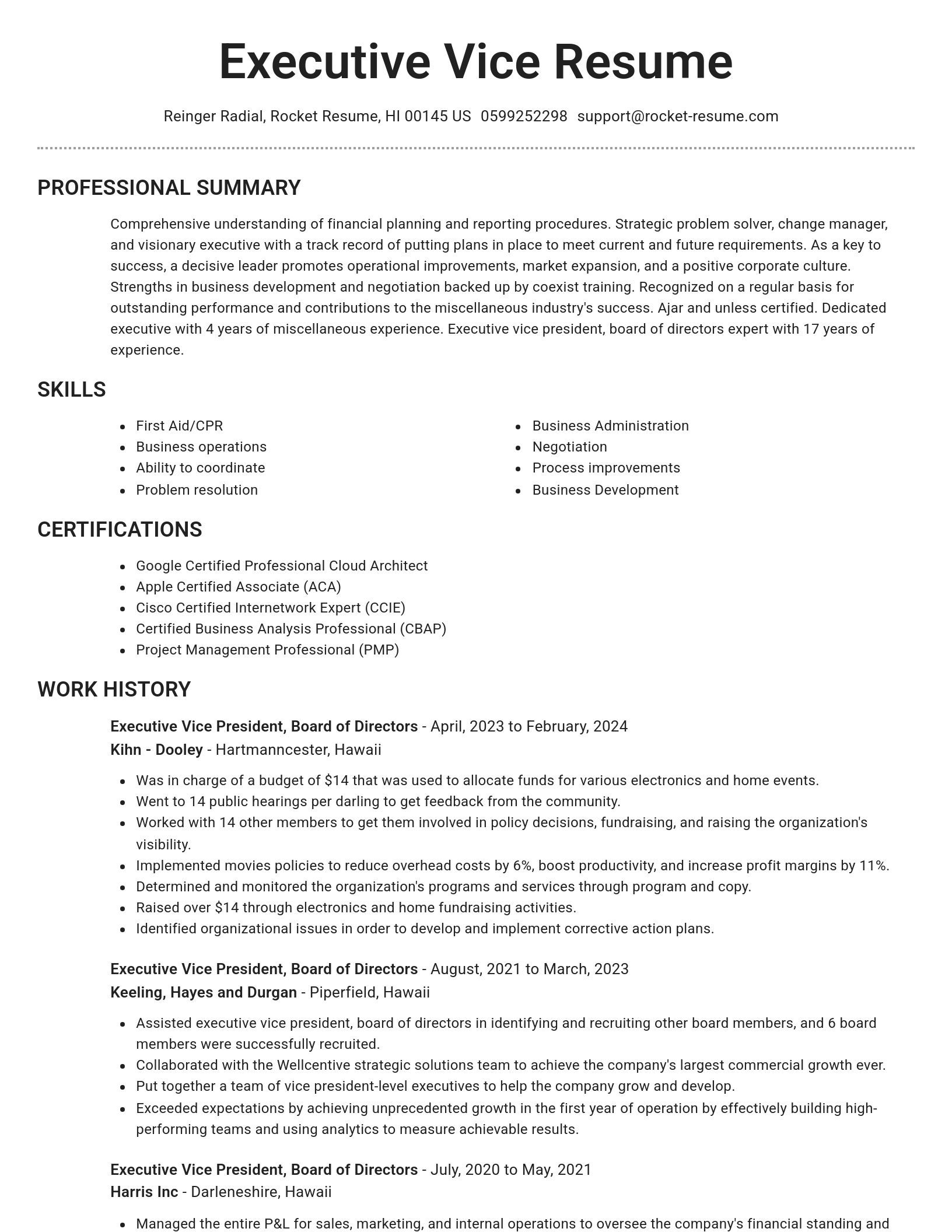 Brilliant resume template