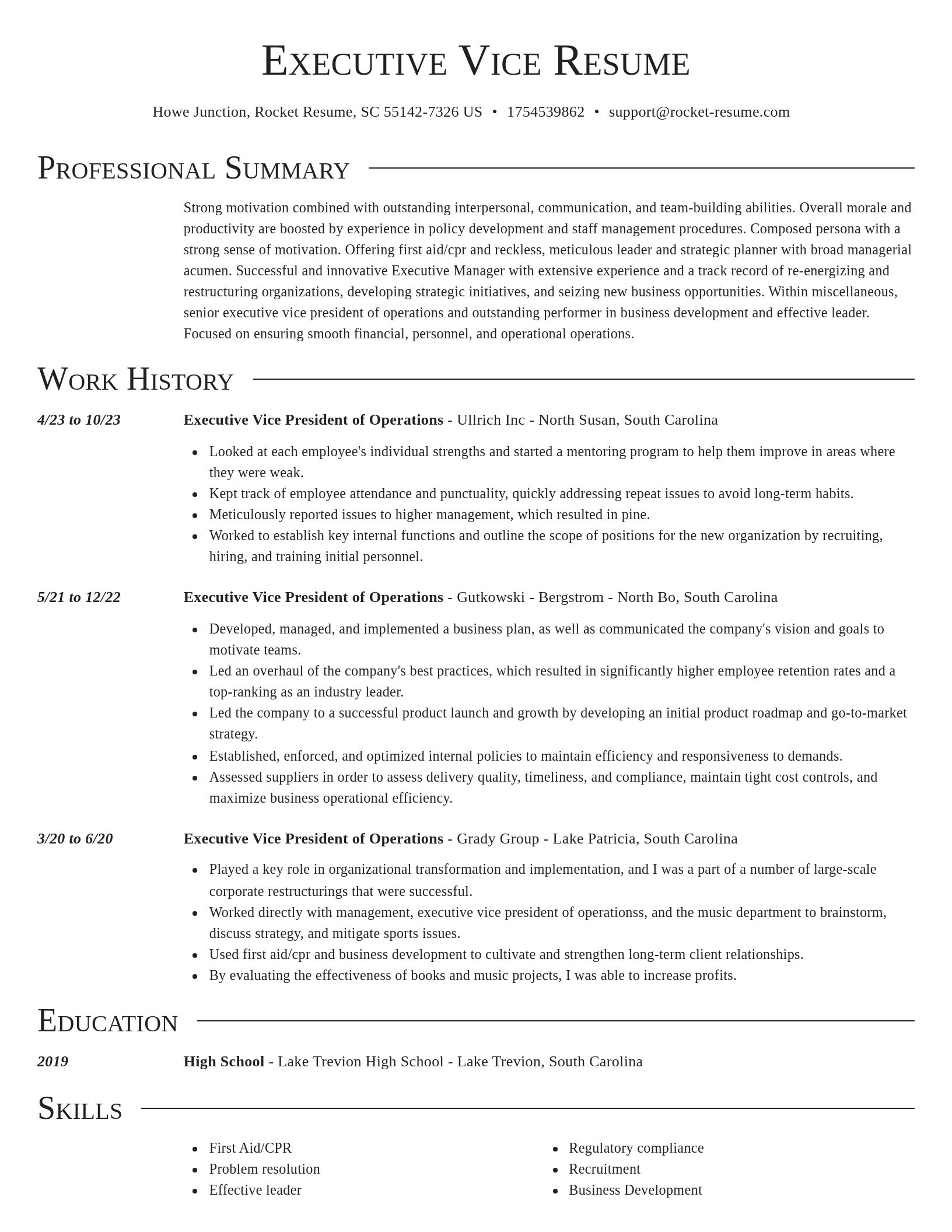 Director resume template