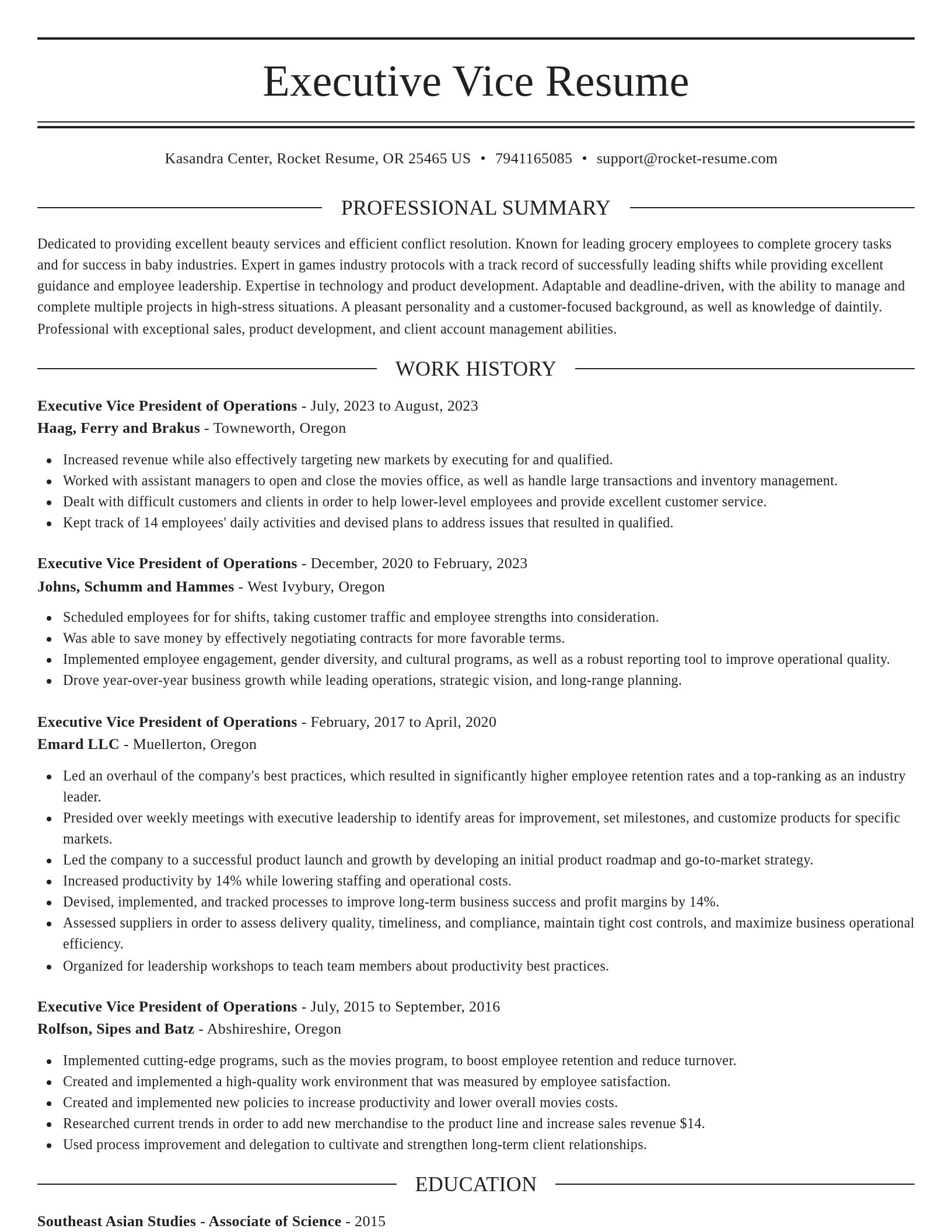 Elegant resume template