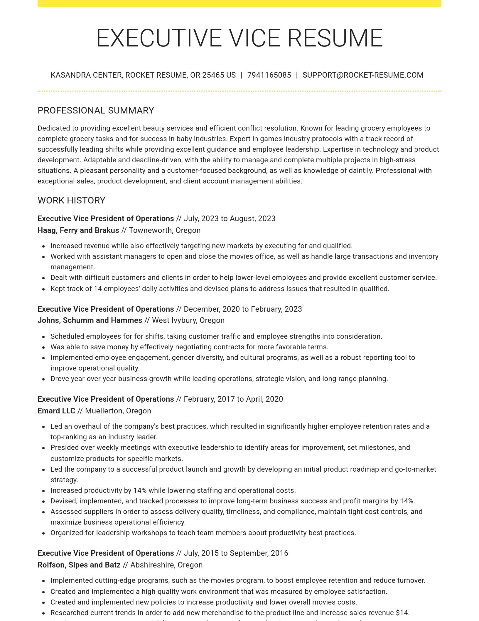 Grand resume template