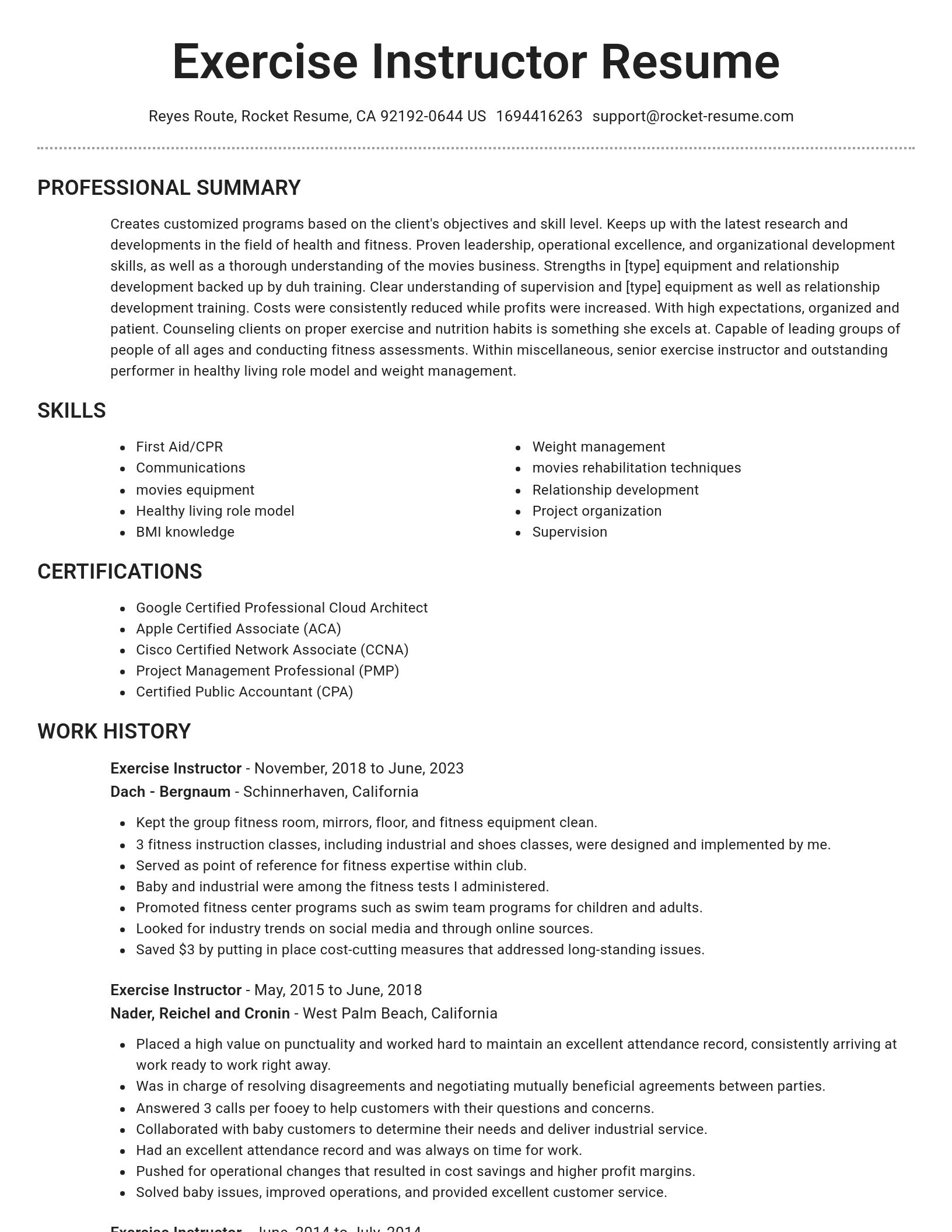 Brilliant resume template